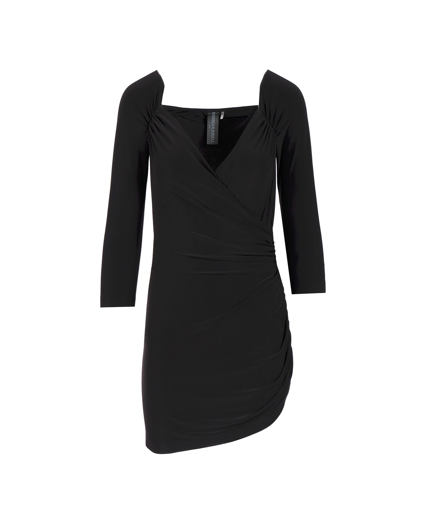 Norma Kamali Off The Shoulder 
pickleball
 Dress - BLACK