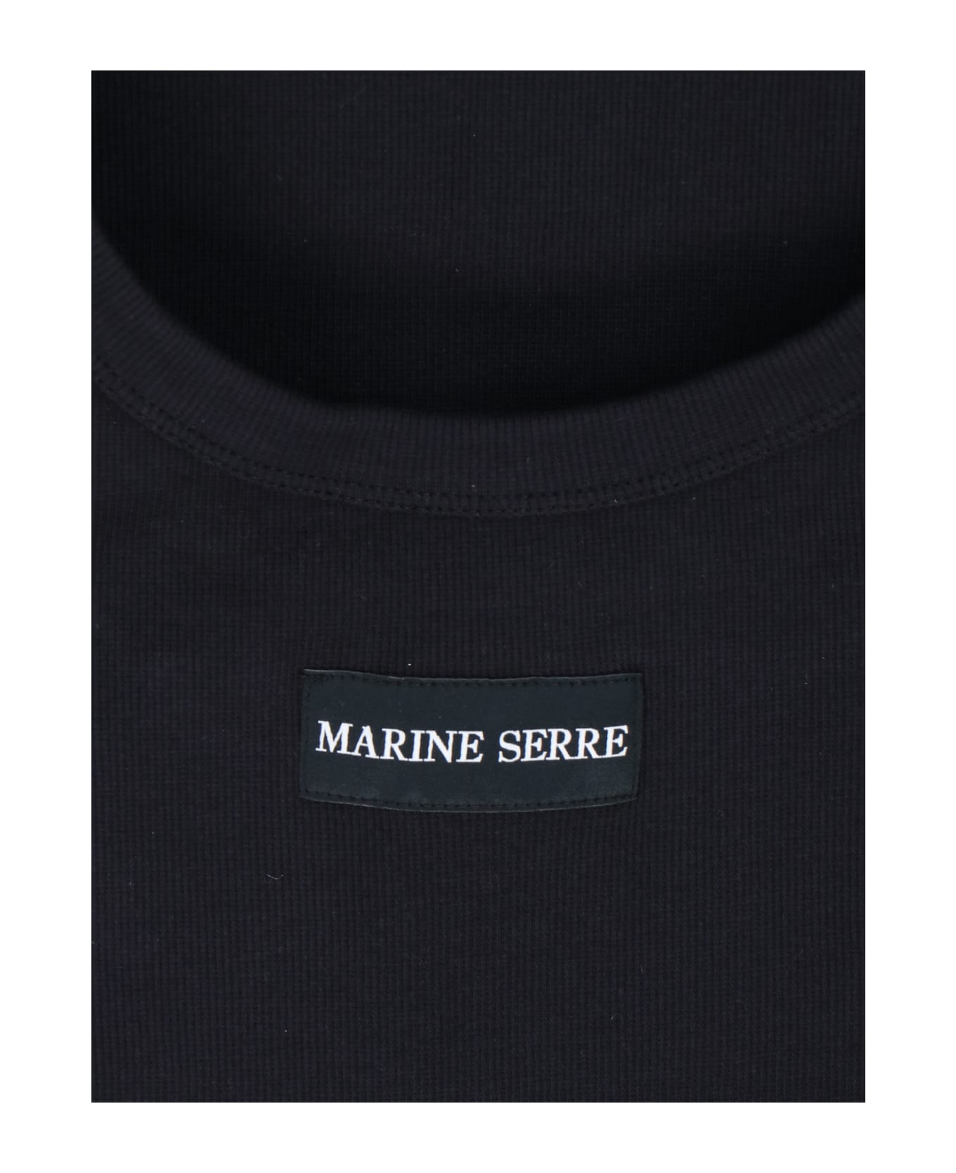 Marine Serre Logo Tank Top - Black  