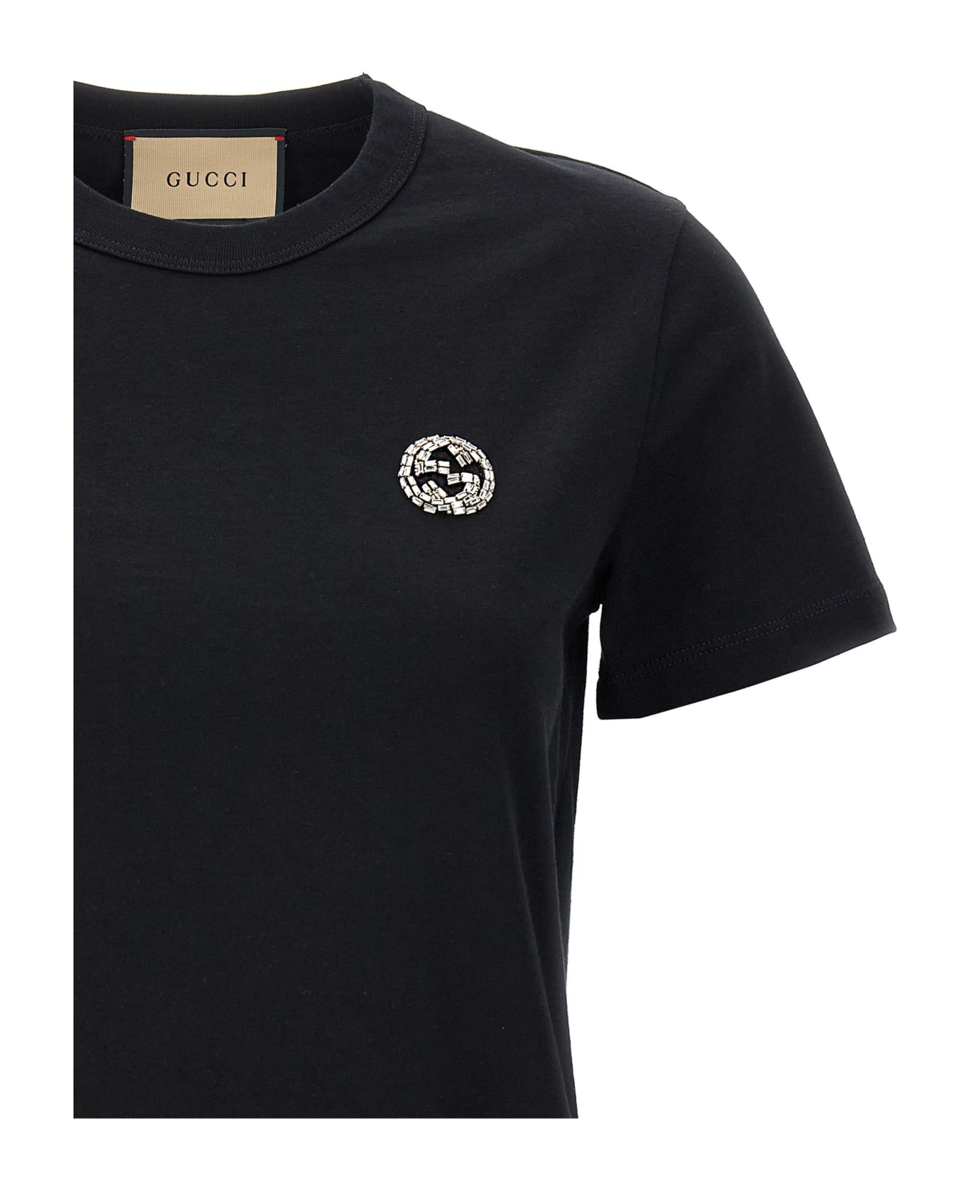 Gucci 'incrocio Gg' T-shirt - Black  
