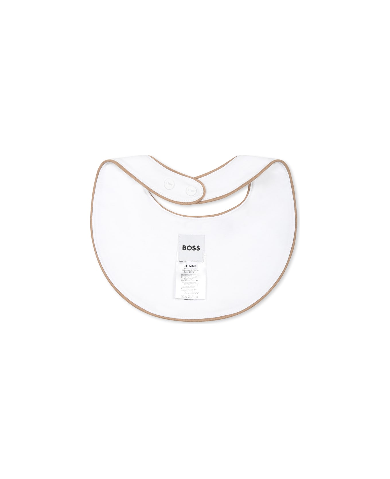 Hugo Boss White Babygrow Set For Baby Boy With Logo - White