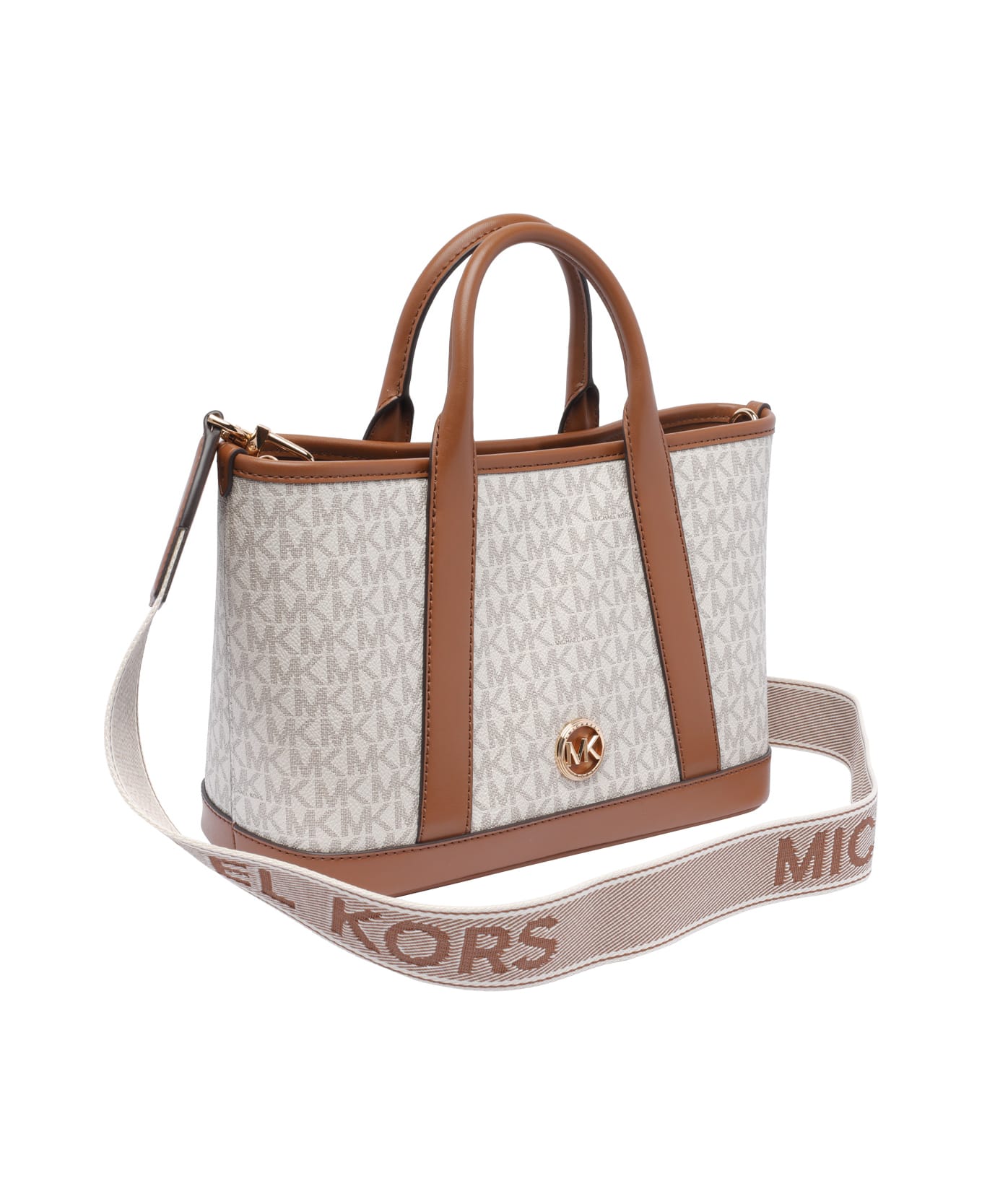 MICHAEL Michael Kors Small Logo Satchel Bag - Brown