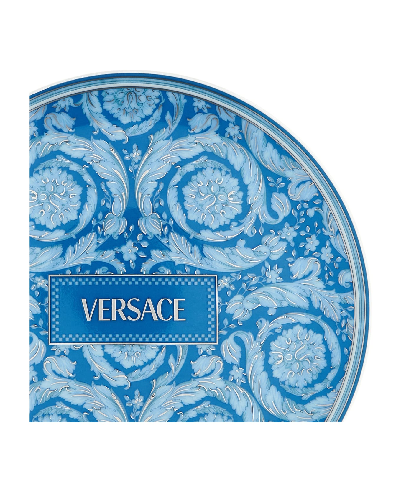 Versace 'barocco Teal' Saucer - Light Blue