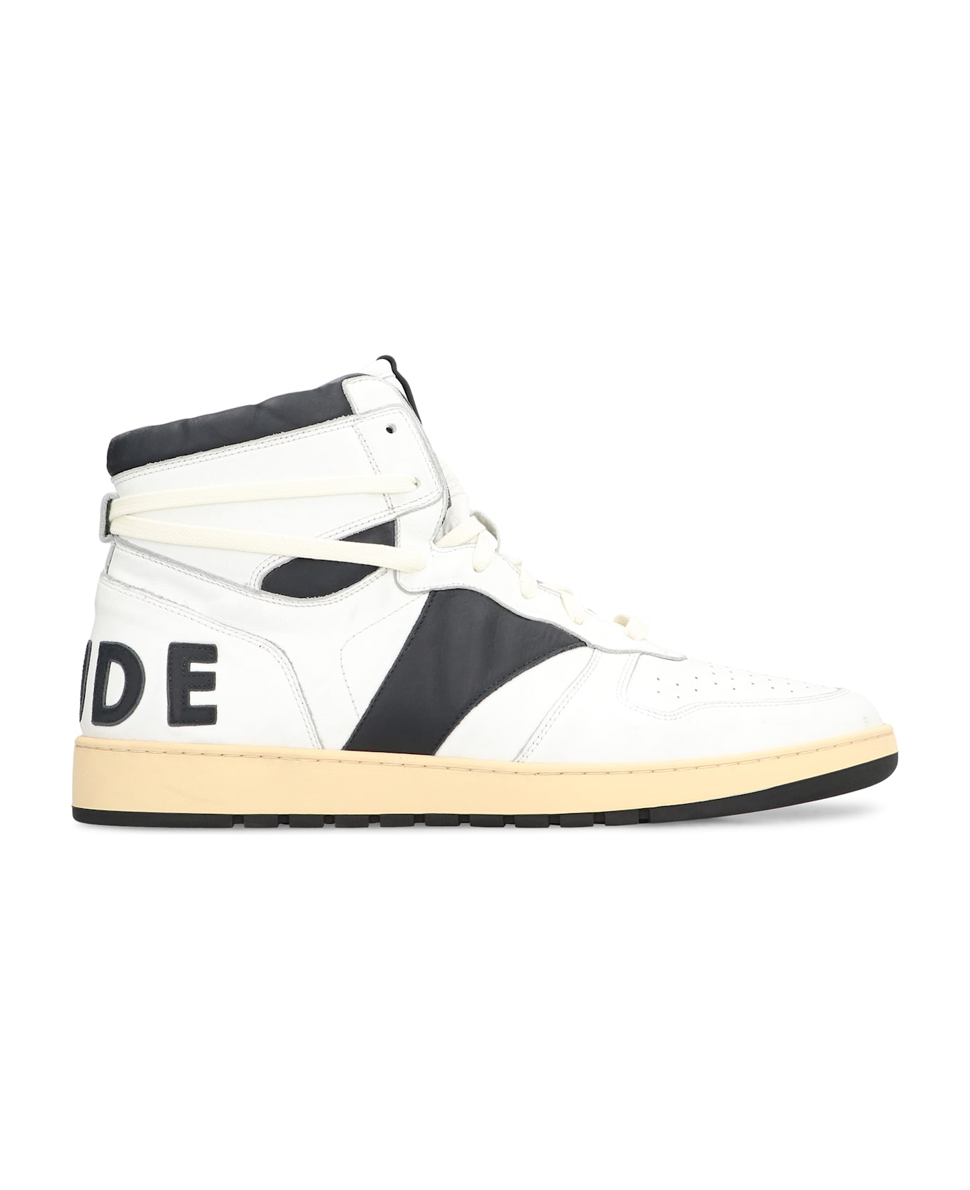 Rhude Rhecess Leather High-top Sneakers - White