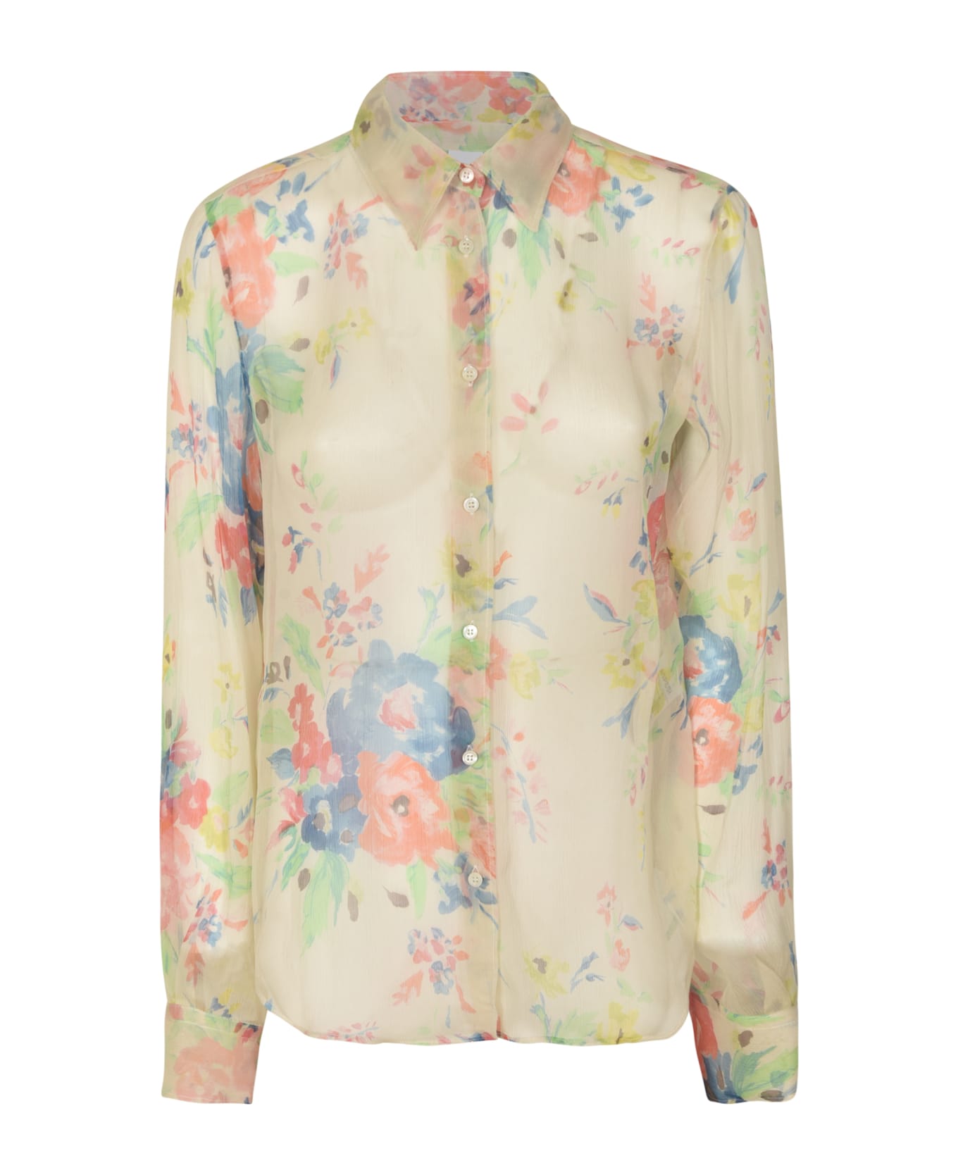 Aspesi Flower Silk Shirt - Multicolour