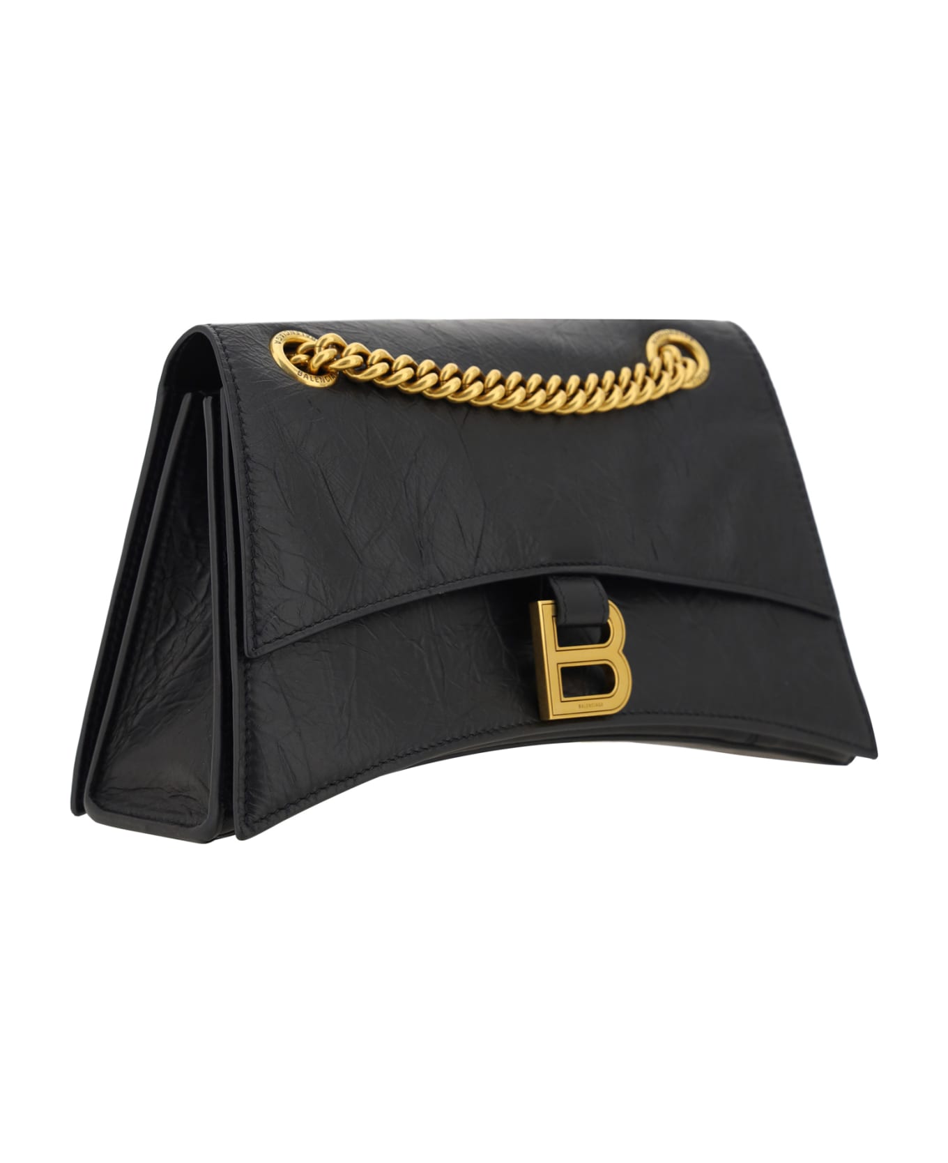 Balenciaga Crush Small Shoulder Bag - Black