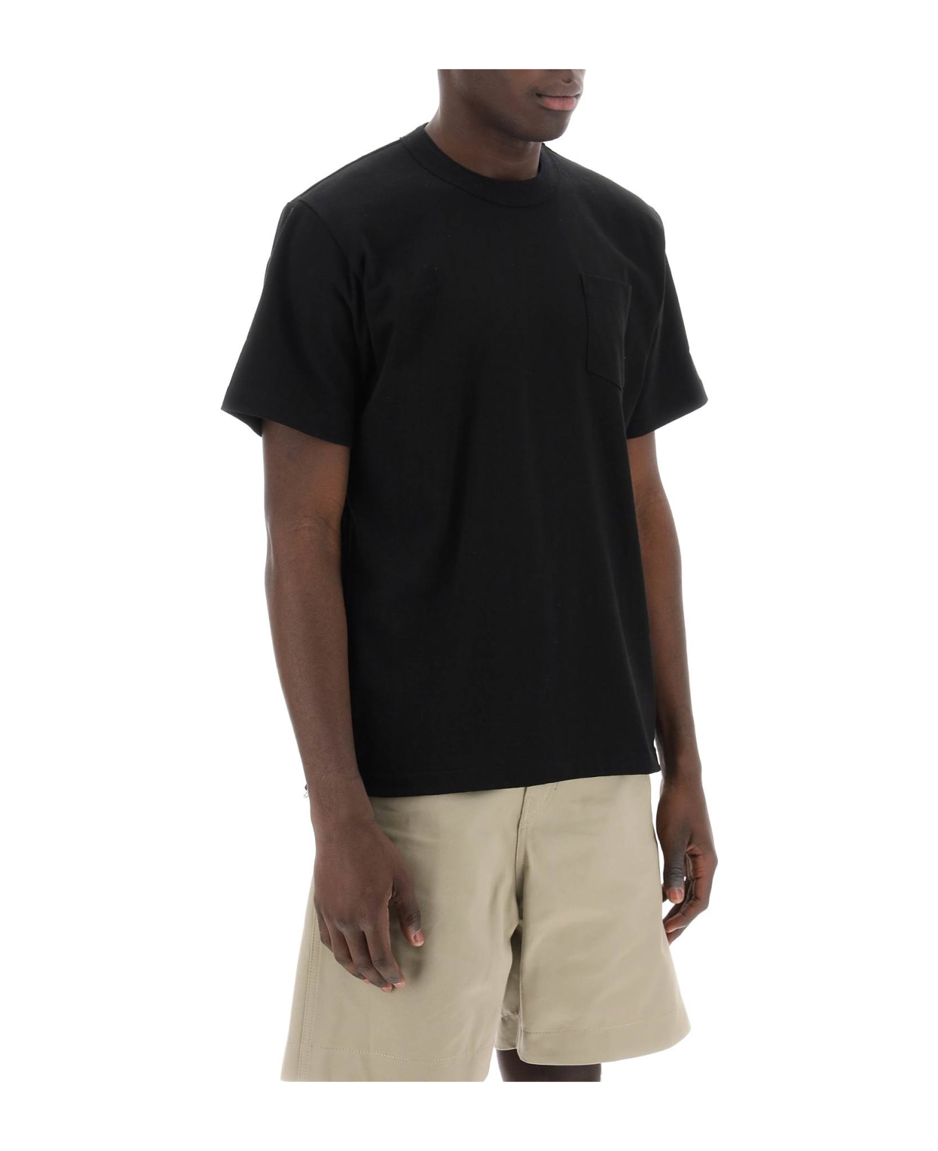 Sacai Side Zip T-shirt - BLACK シャツ