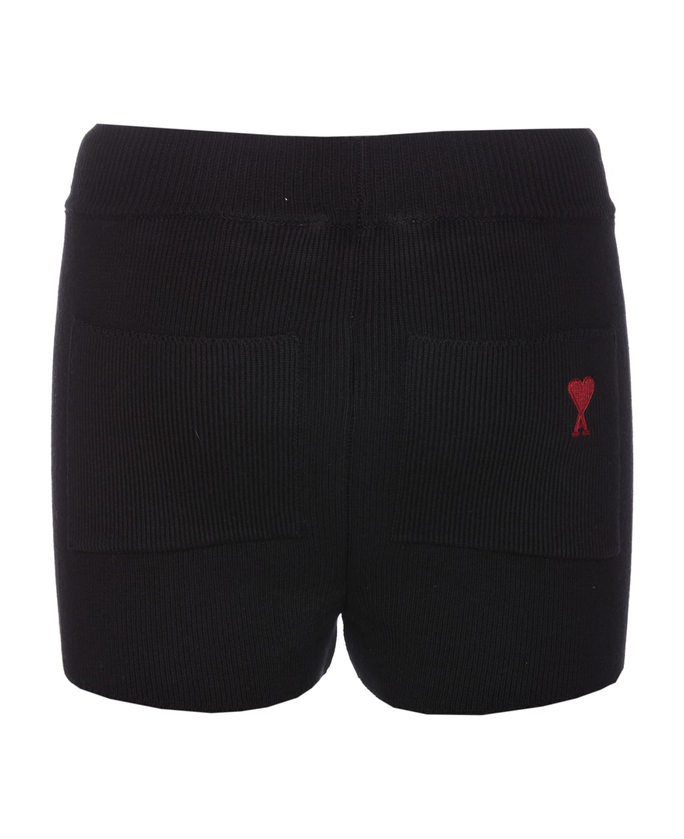 Ami Alexandre Mattiussi Red Ami De Coeur Mini Shorts - Black