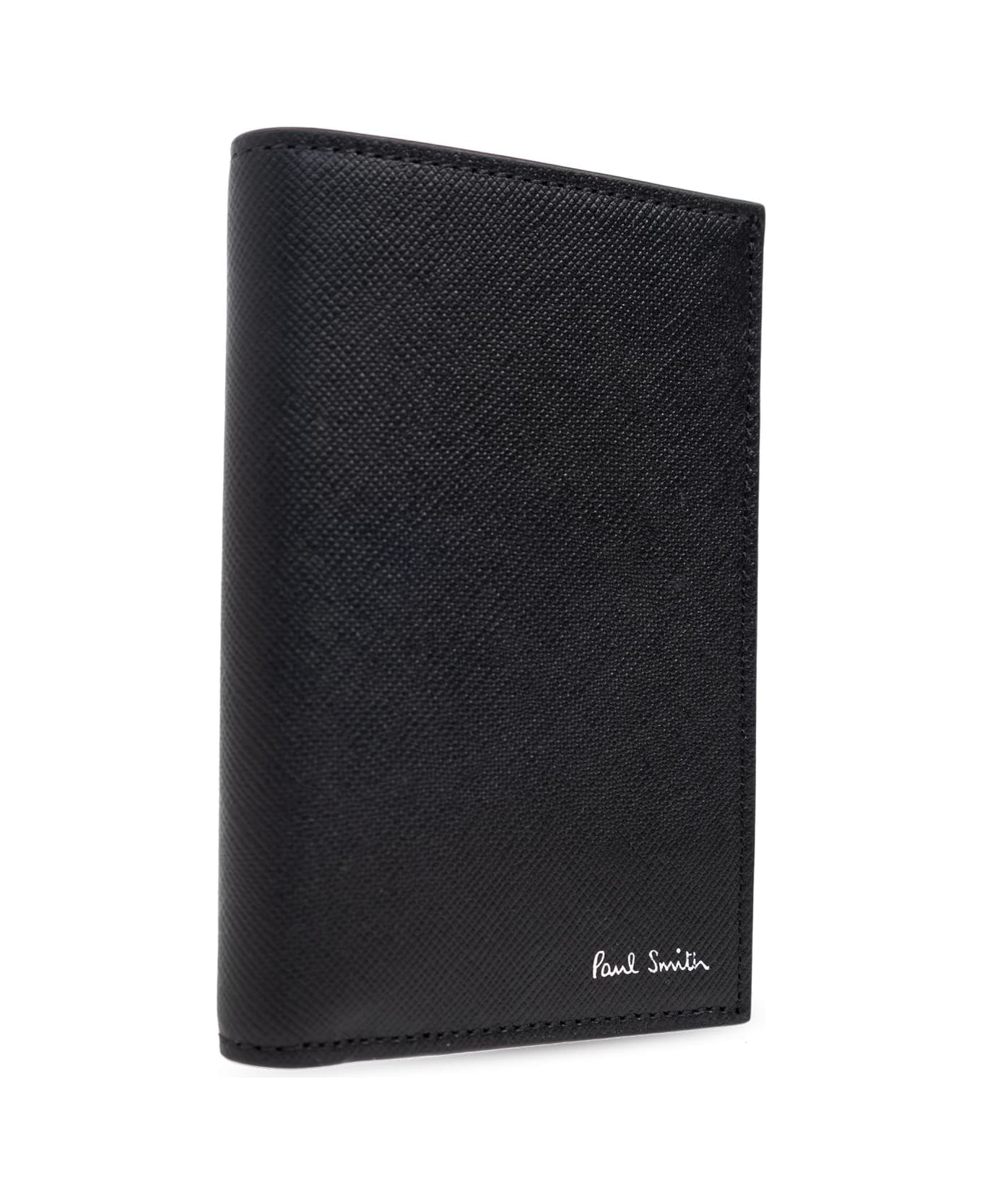 Paul Smith Leather Wallet With Logo - Black