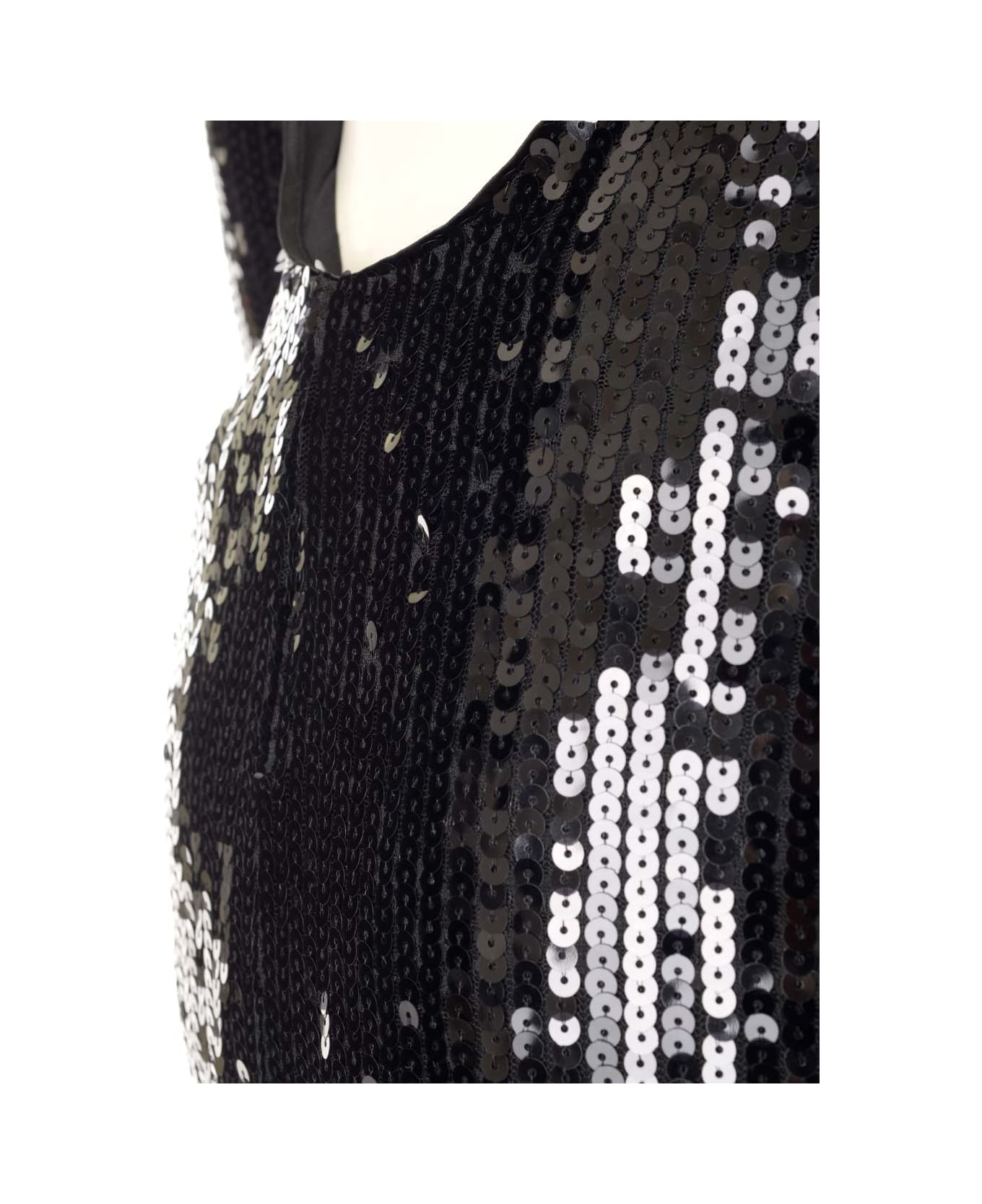 Rotate by Birger Christensen Maxi Dress In Sequins - Black