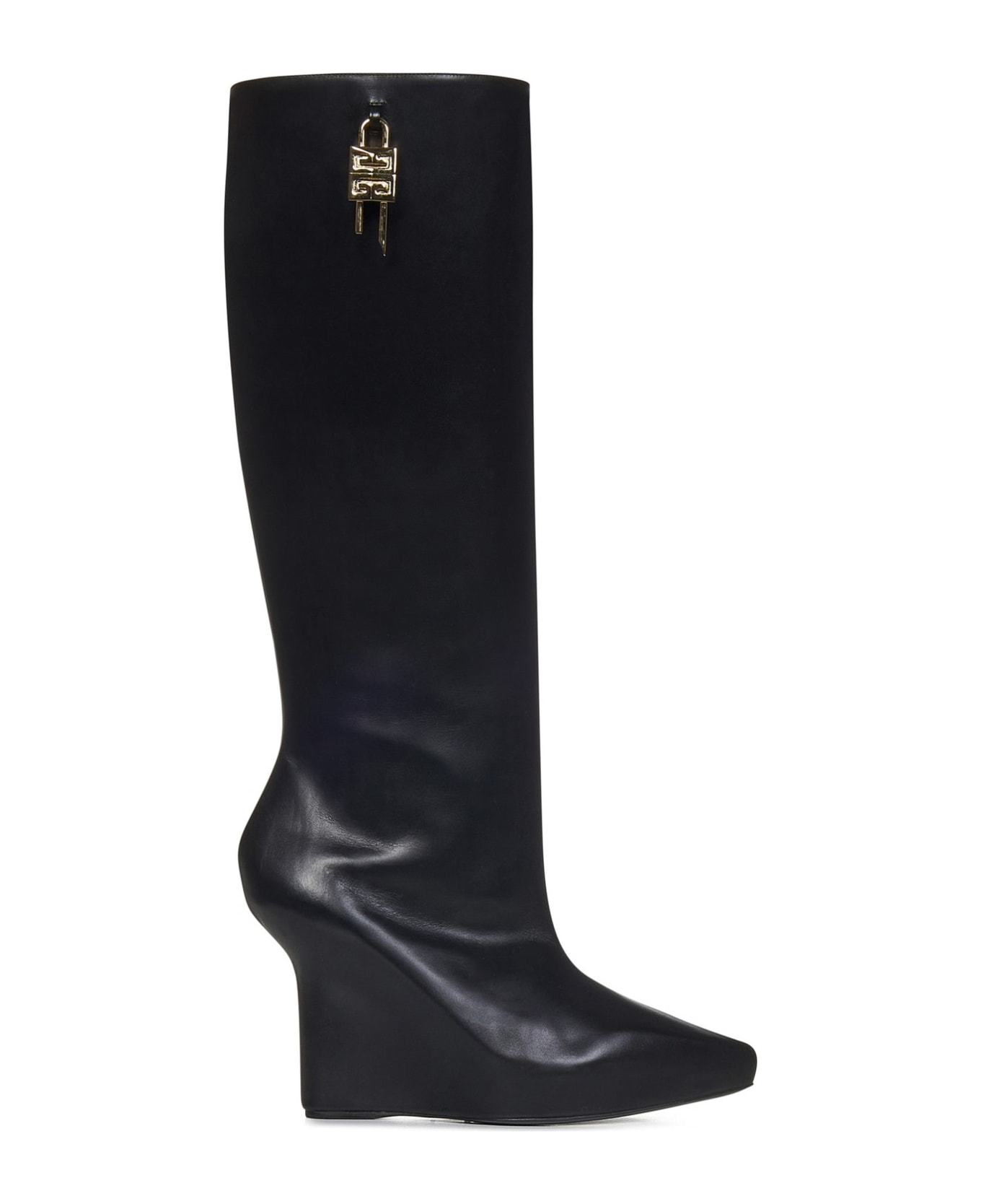 Givenchy G-lock Leather Boots - Black