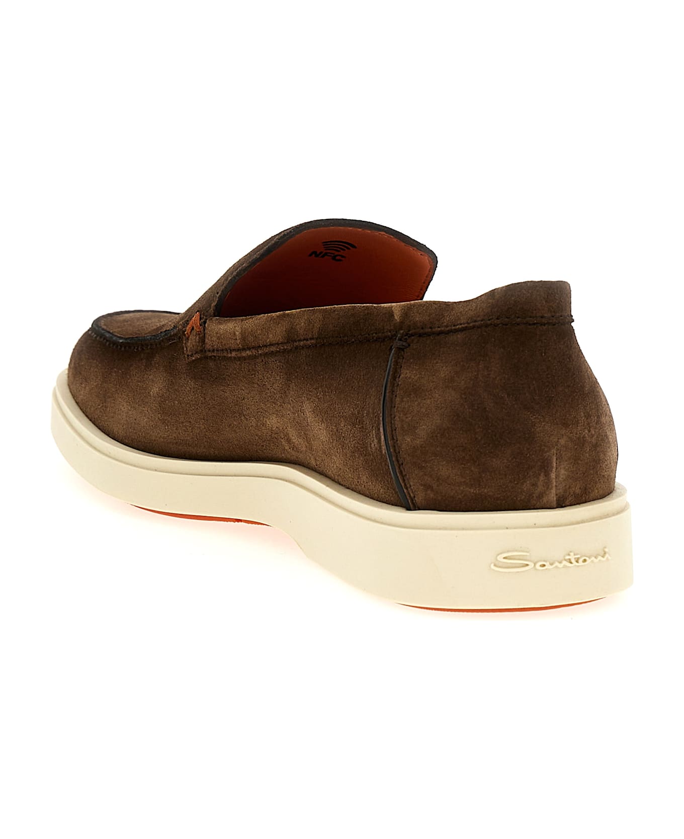 Santoni Suede Loafers - Brown