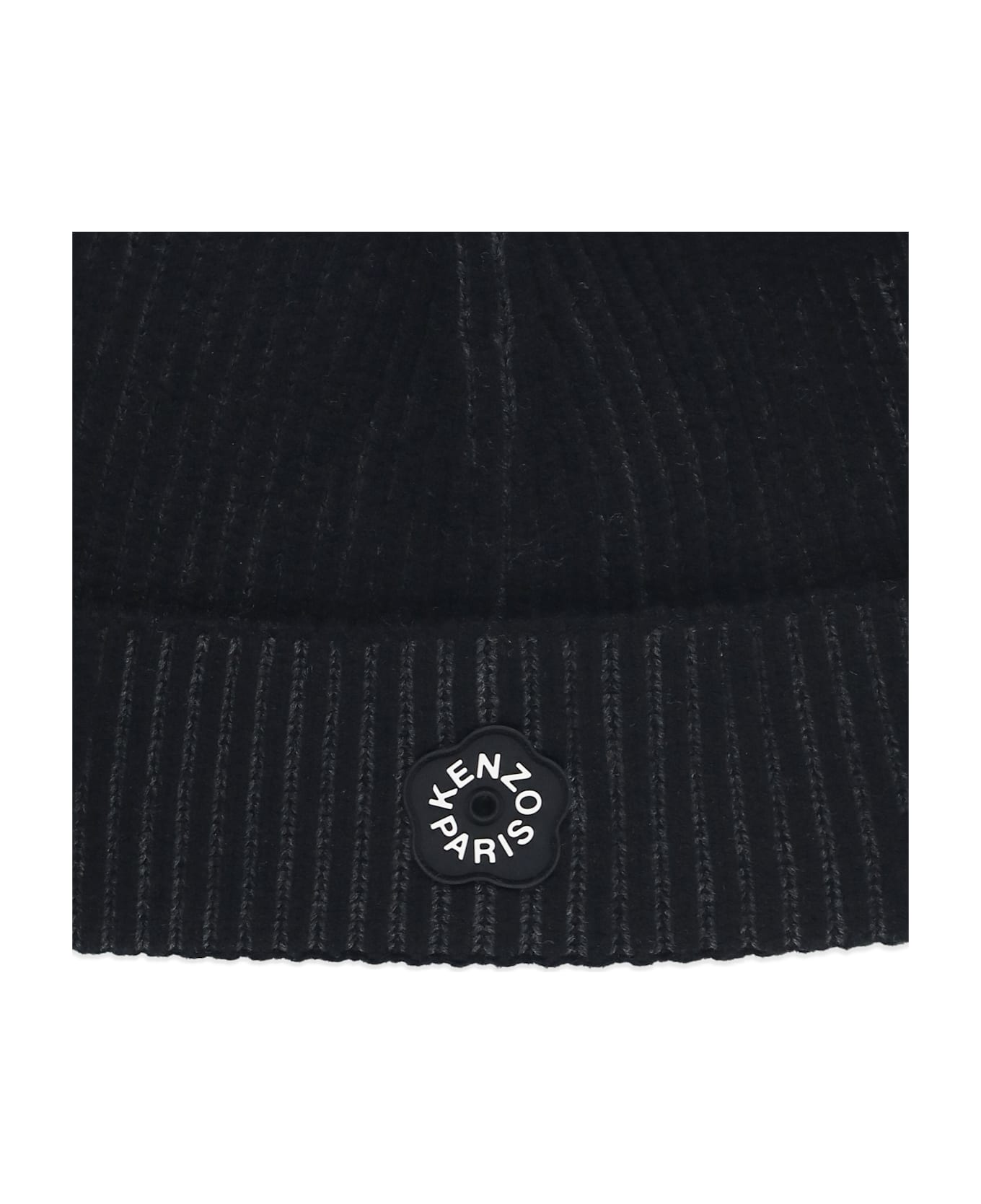 Kenzo Wool And Cotton Beanie - Black