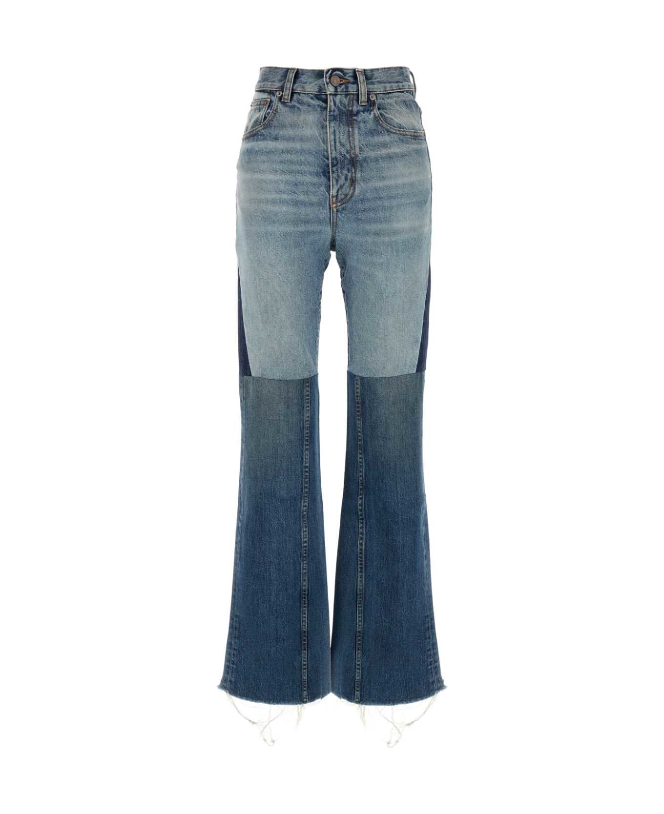 Chloé Two-tone Denim Jeans - MULTICOLORBLUE4