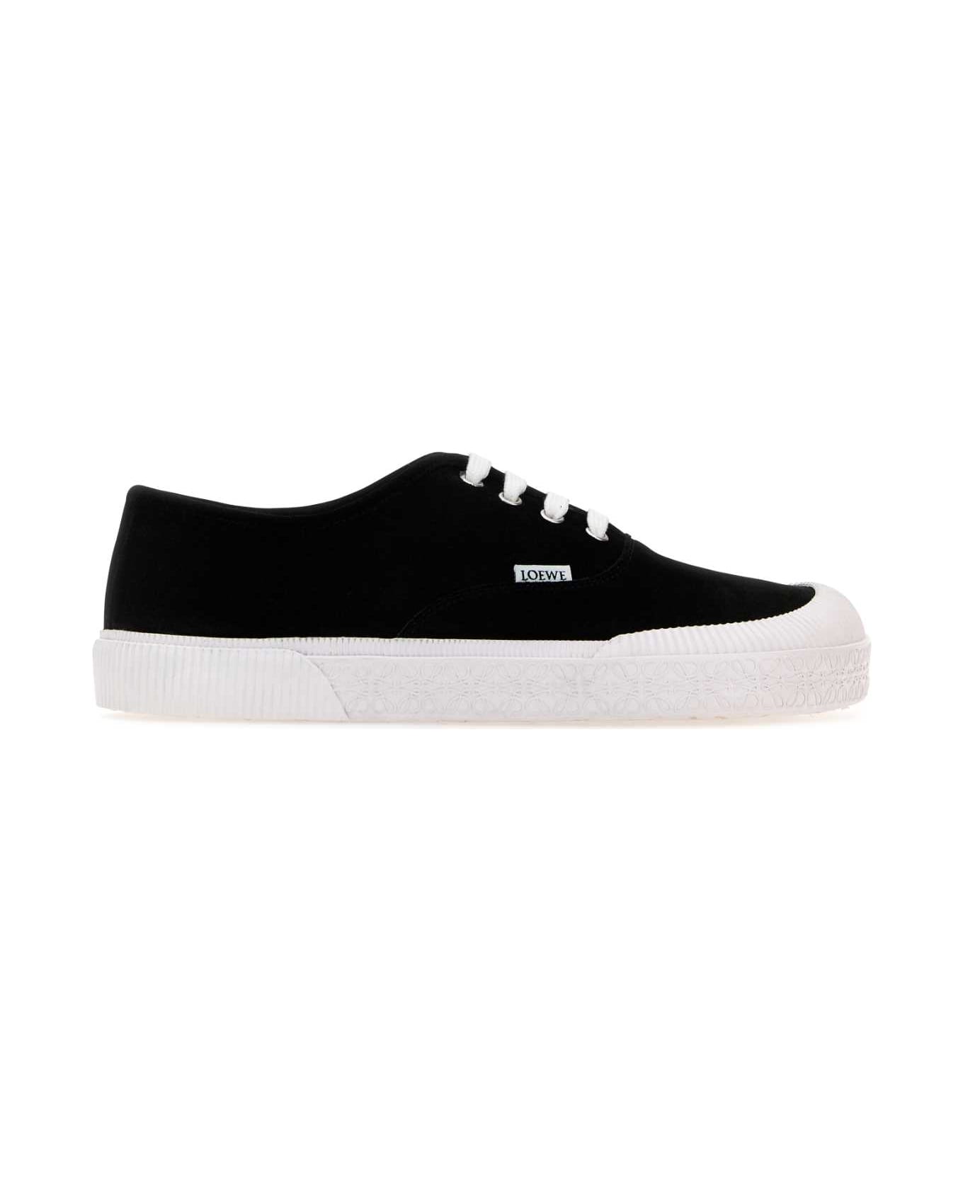 Loewe Black Suede Terra Vulka Sneakers - BLACK