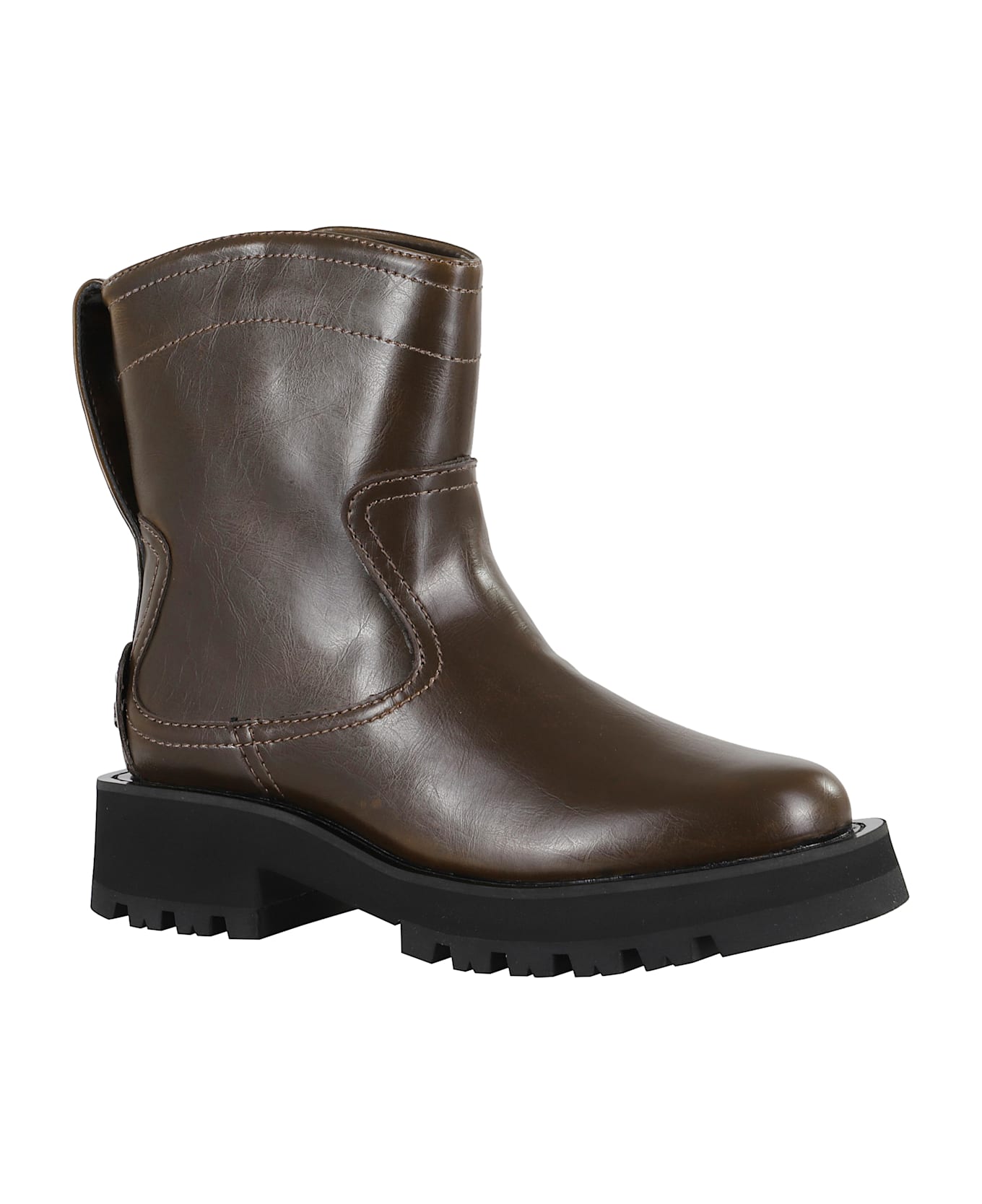 Ganni Studs Low Boot Crinkle