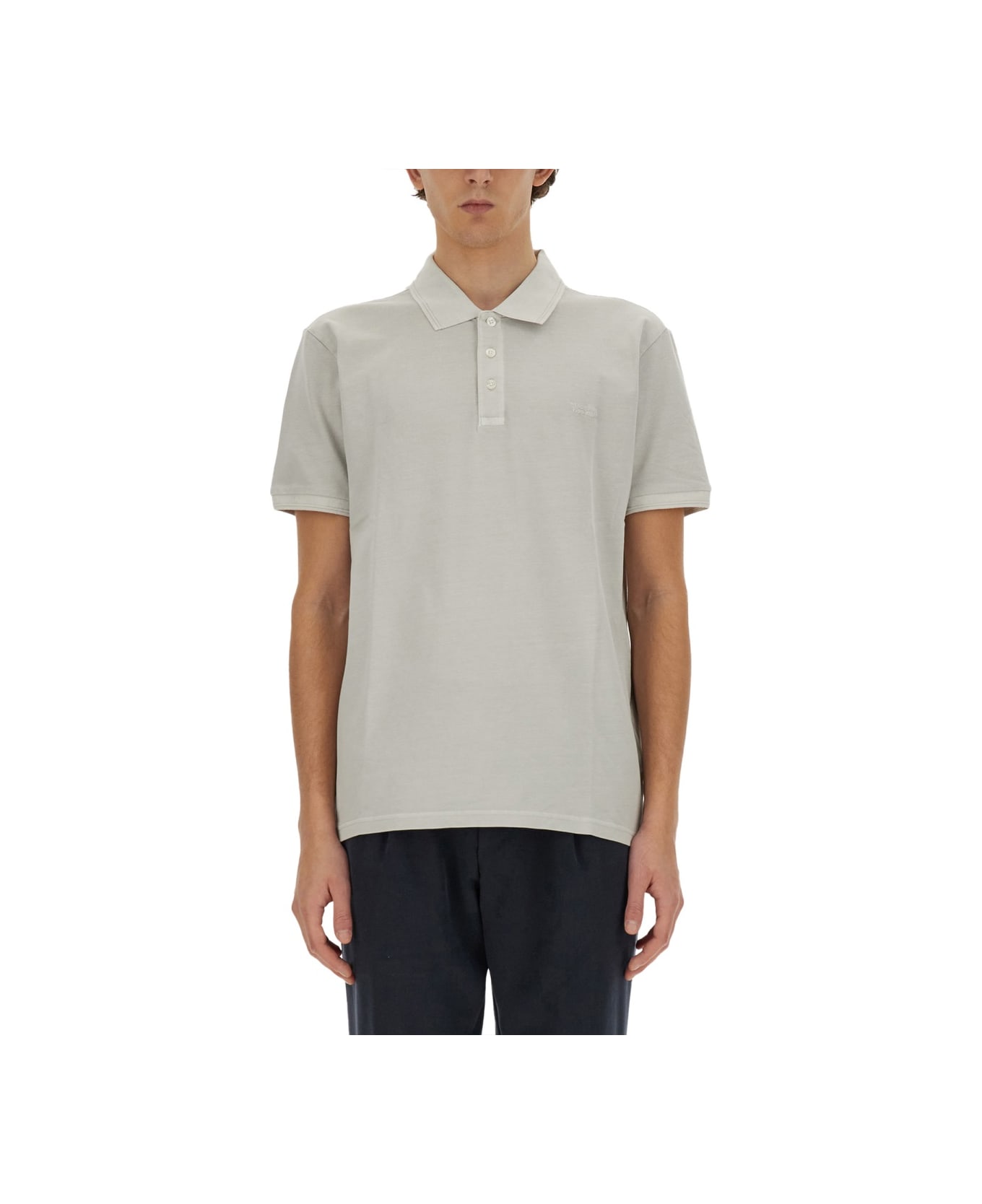 Woolrich Polo With Logo - stone