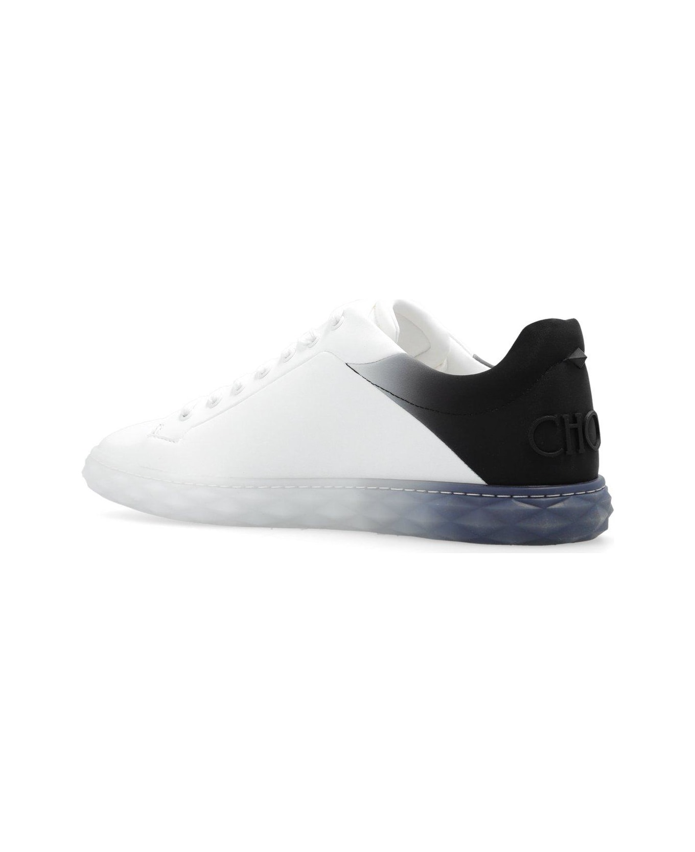 Jimmy Choo Diamond Light/m Ii Ombr Ffect Lace-up Sneakers - WHITE/BLACK