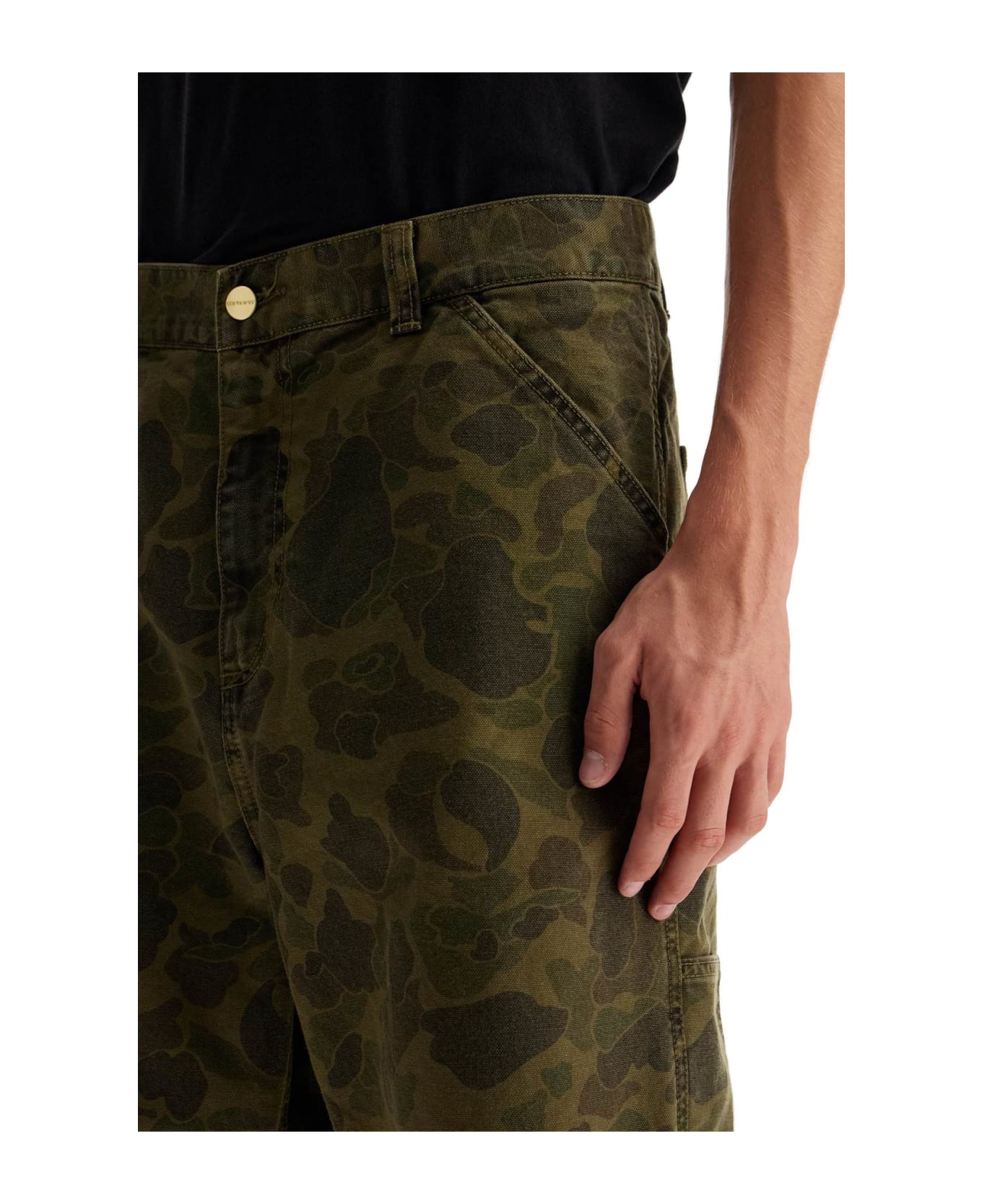 Carhartt Duck Single Knee Pants - CAMO DUCK, GREEN / OFFICE GREEN (Green)