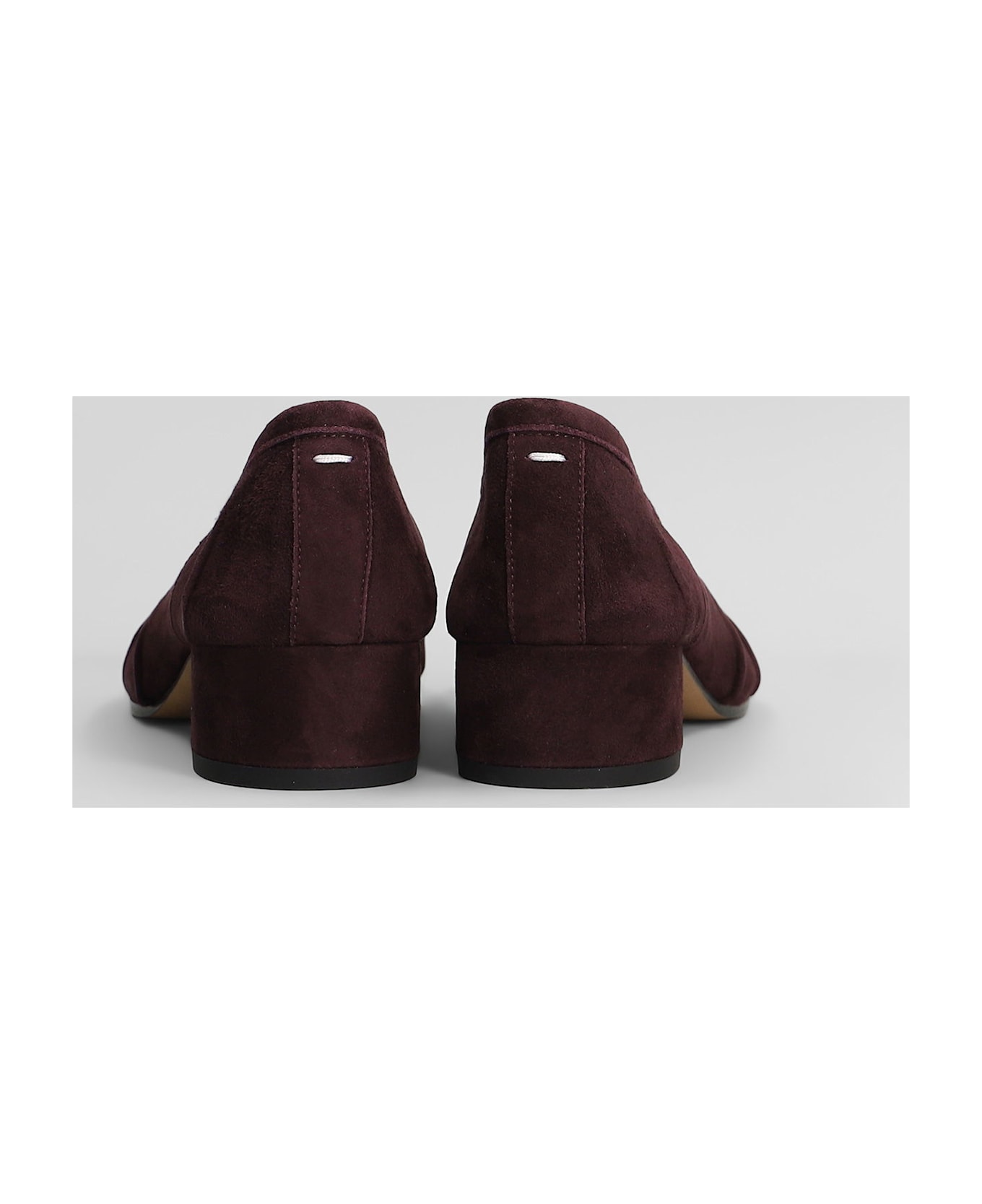 Maison Margiela Tabi Ballet Flats In Viola Suede - Viola