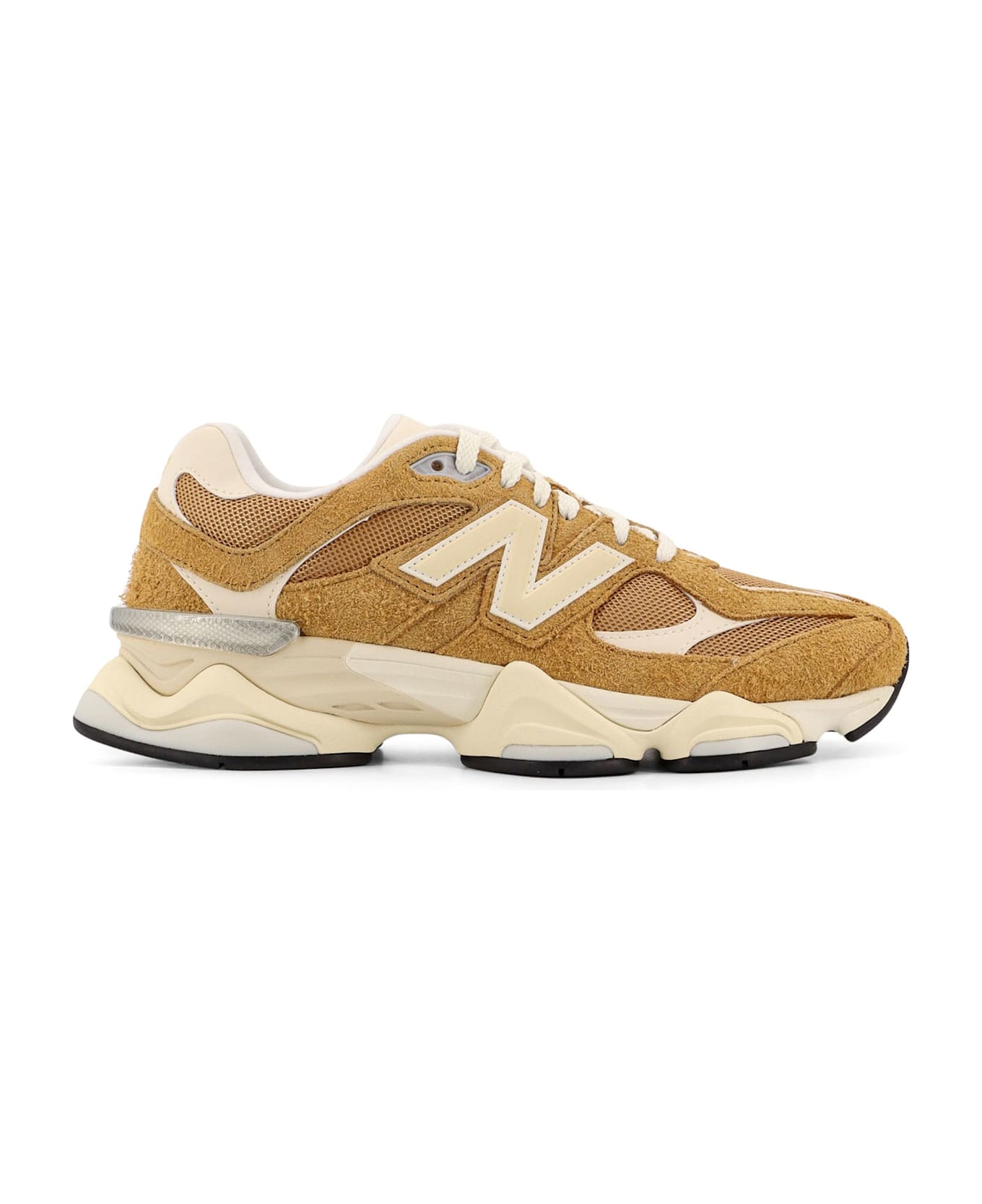 New Balance Mesh And Suede Sneakers With Embroidered Logo On The Side - Brown