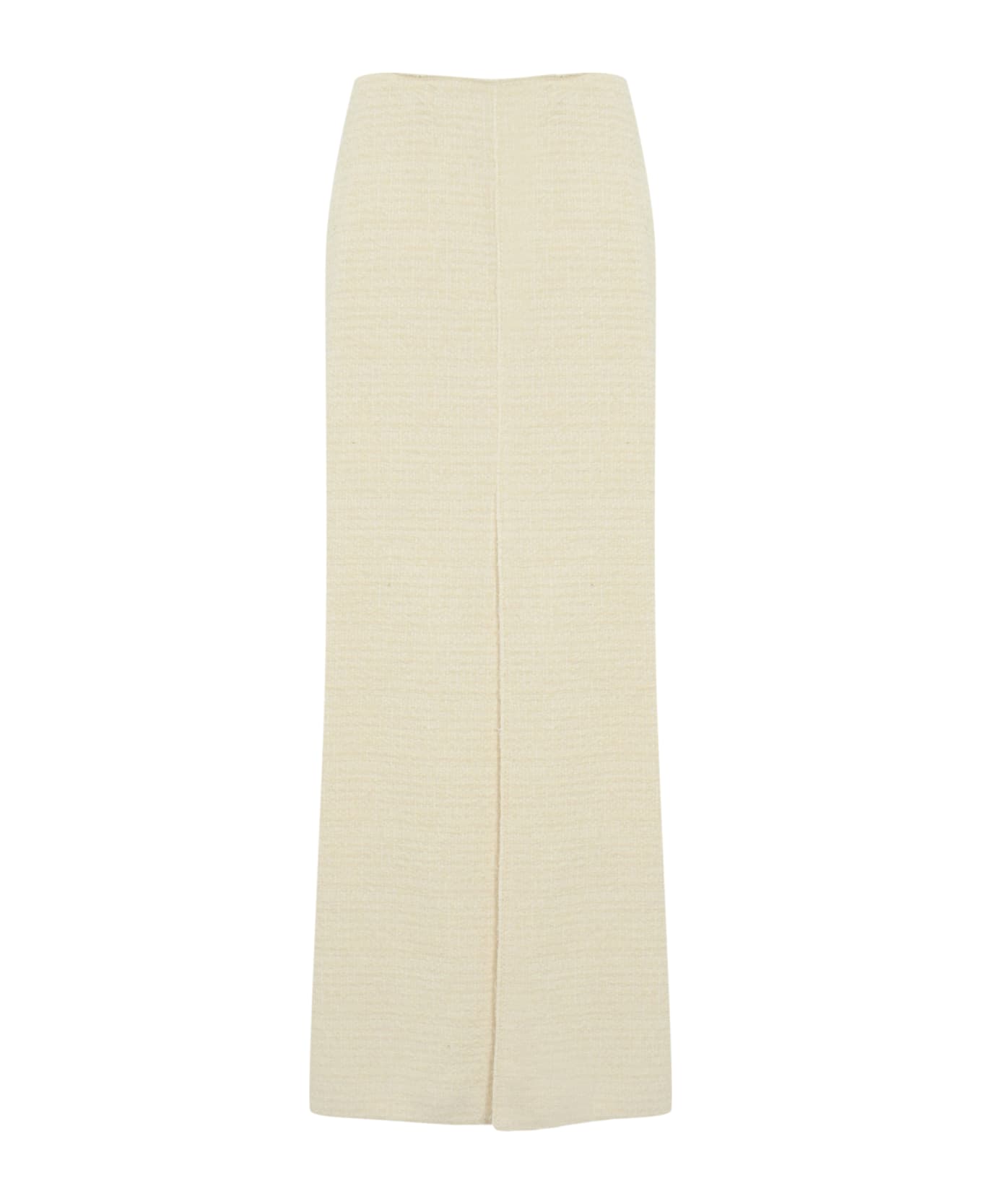 Philosophy di Lorenzo Serafini Longuette Skirt In Bourette - Avorio