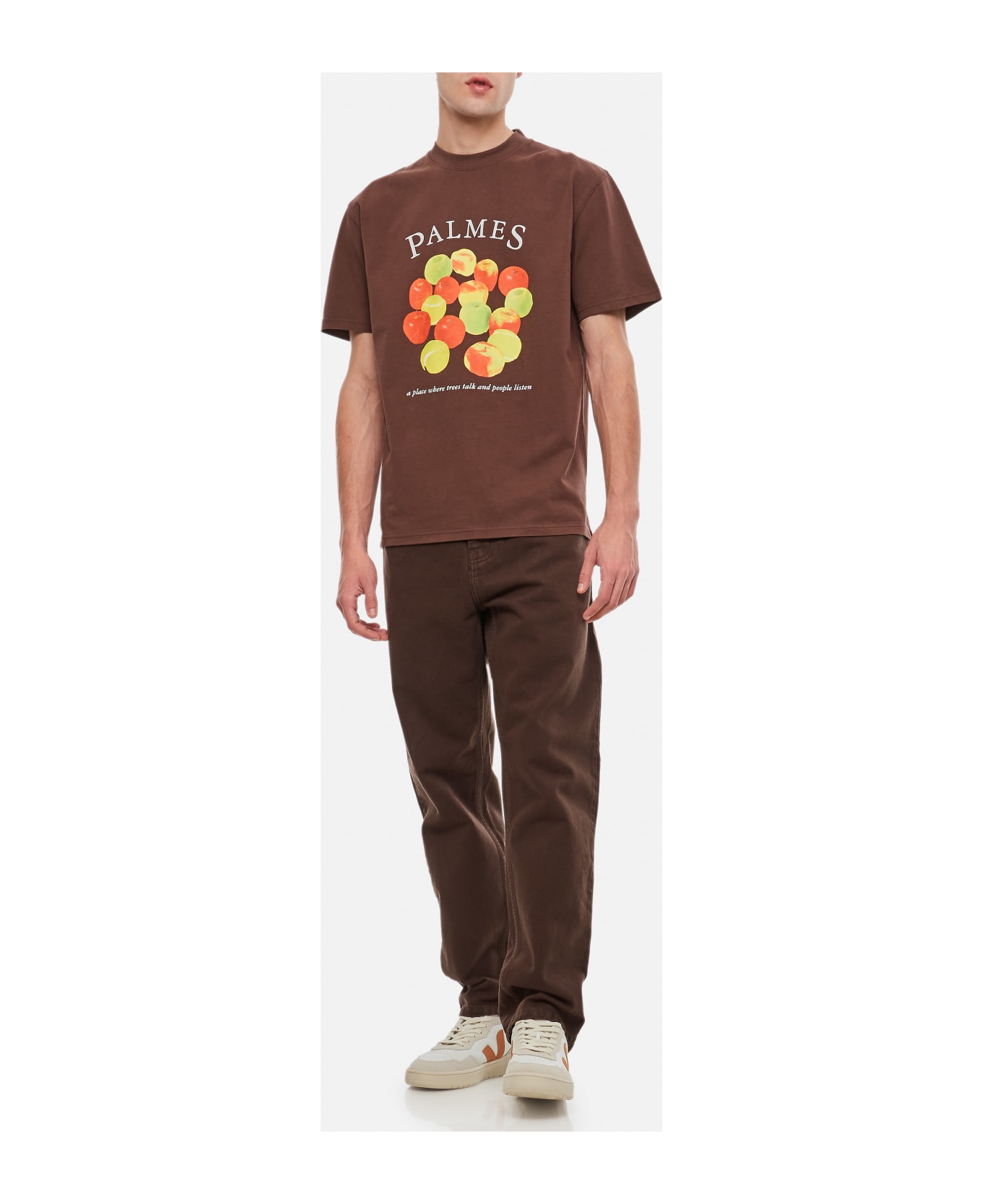 Palmes Cotton Apple T-shirt - Brown