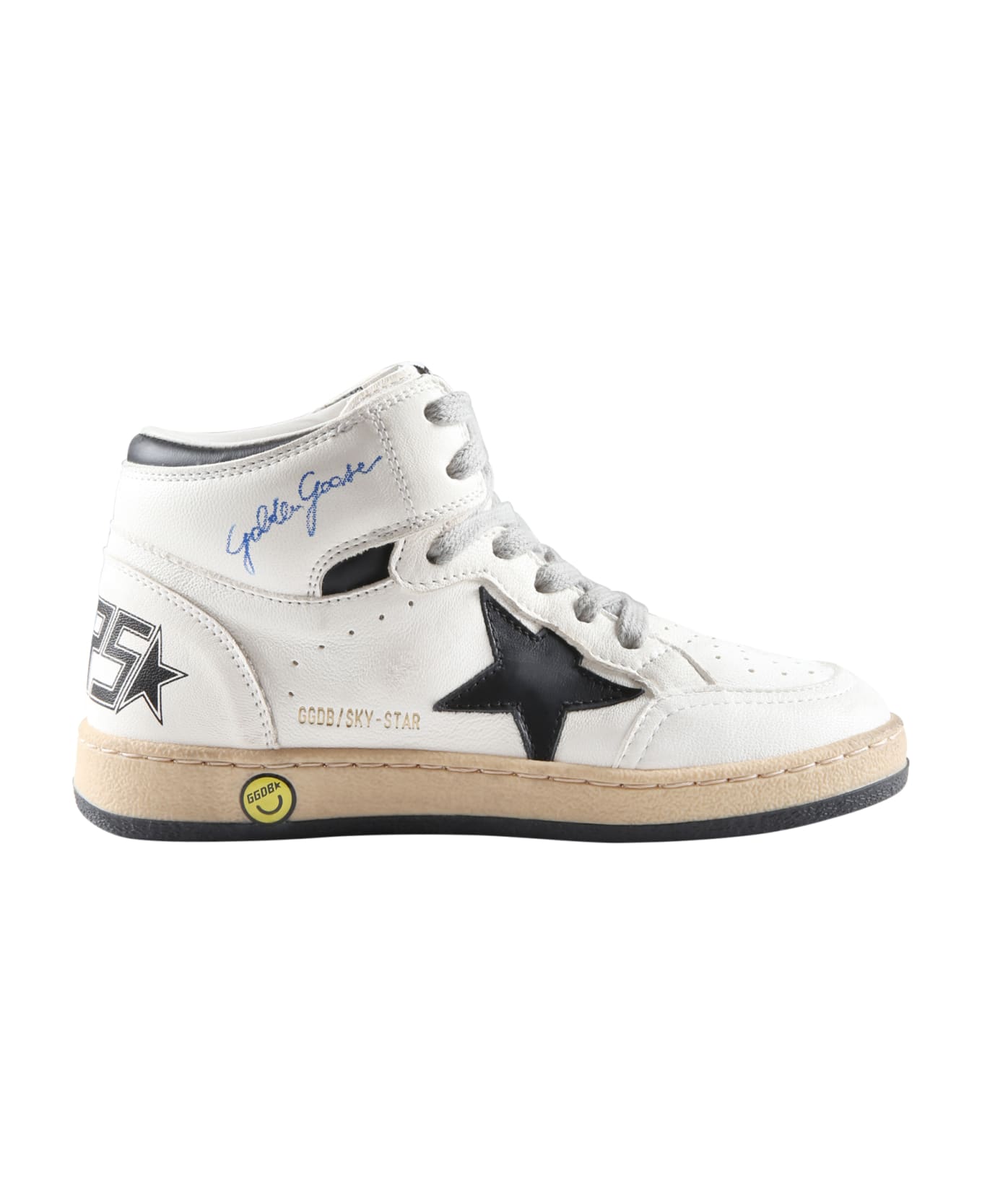 Golden Goose White Sneakers For Boy With Star And Logo - White シューズ