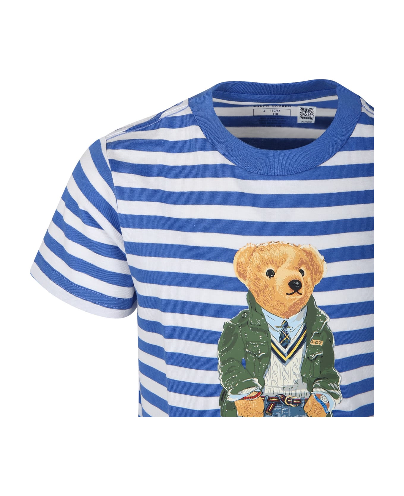 Ralph Lauren Light Blue T-shirt For Boy With Polo Bear - Light Blue Tシャツ＆ポロシャツ