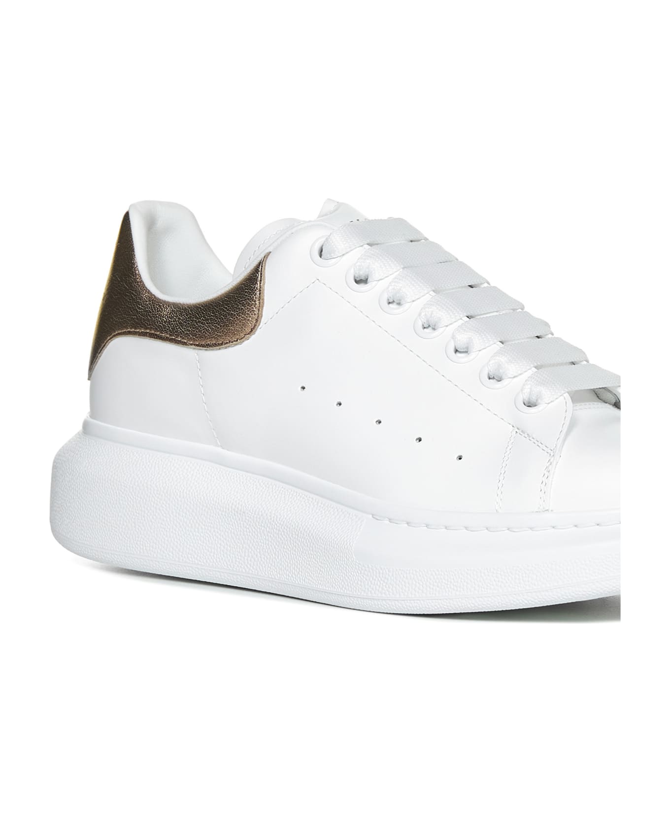 Alexander McQueen Oversized Leather Sneakers - White/rose Gold 171 スニーカー