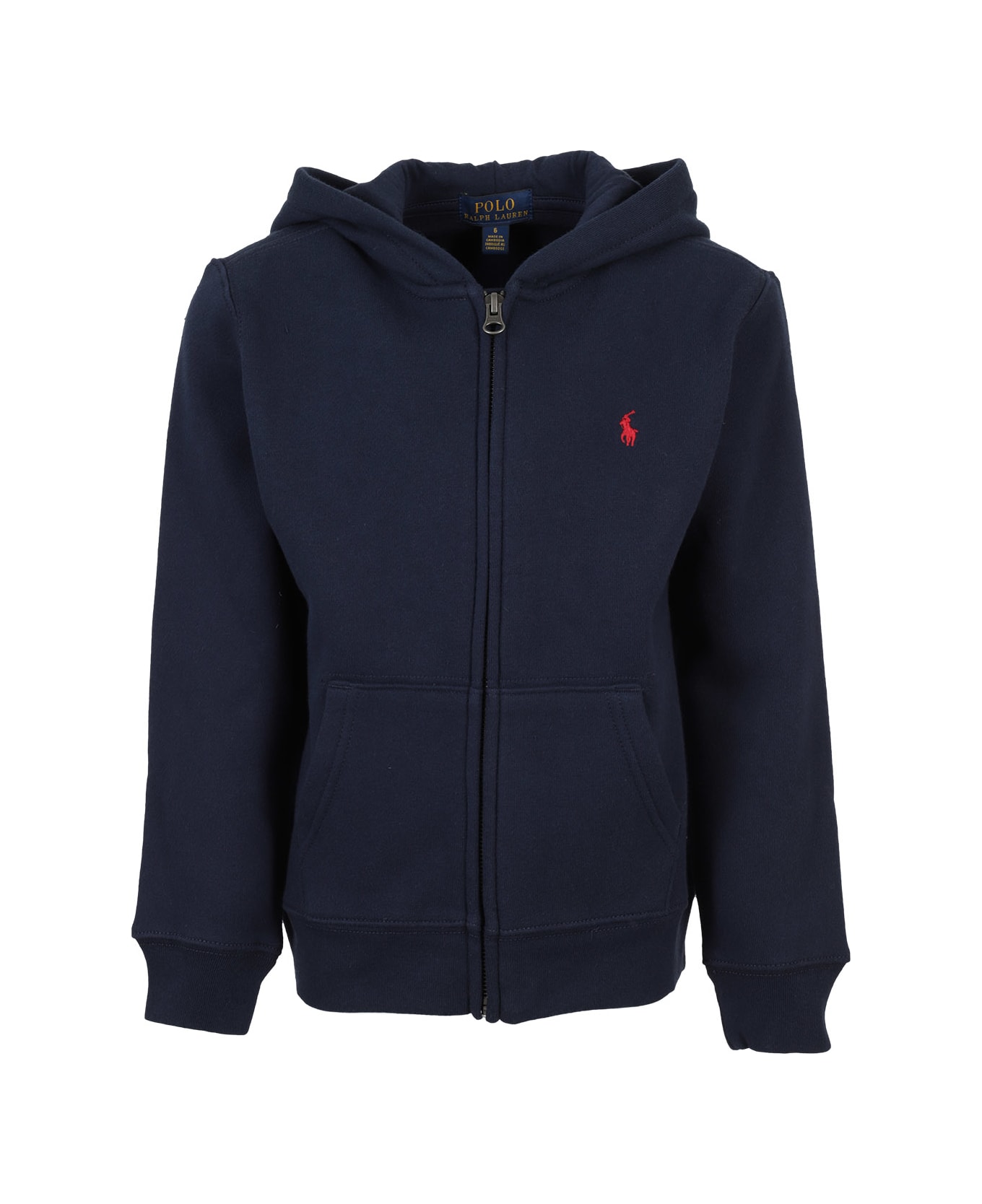 Polo Ralph Lauren Zip Con Cappuccio - Navy