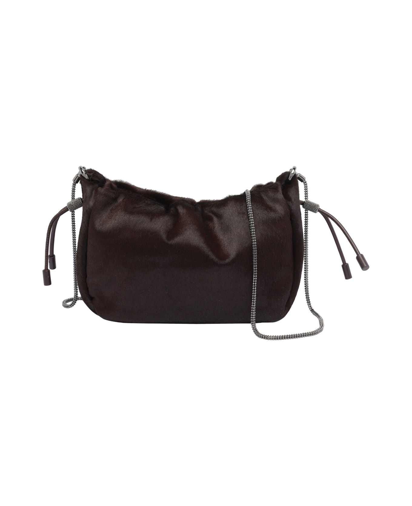Brunello Cucinelli Calf Hair Mellow Bucket Bag - Brown