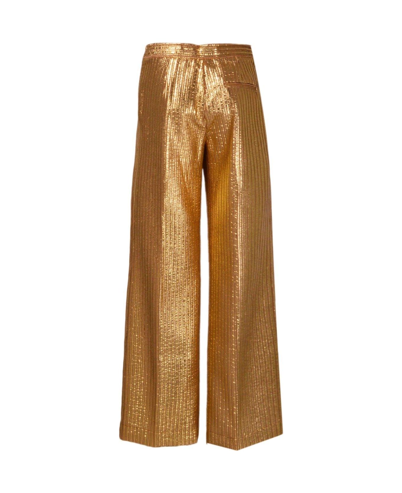 Forte_Forte High Waist Wide Leg Trousers - Yellow