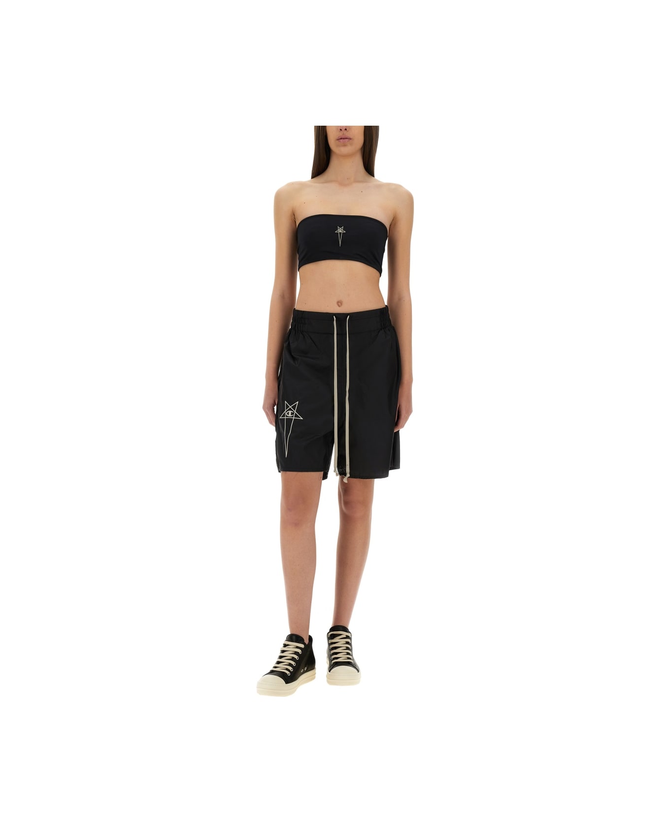 Rick Owens x Champion Shorts With Logo - BLACK