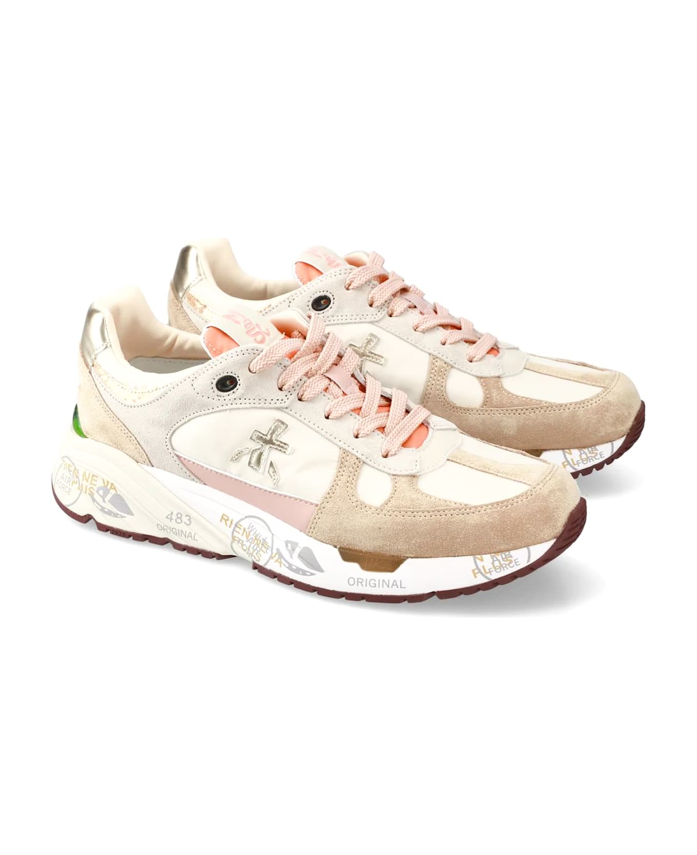 Premiata Powder Pink Mase Sneaker - Beige