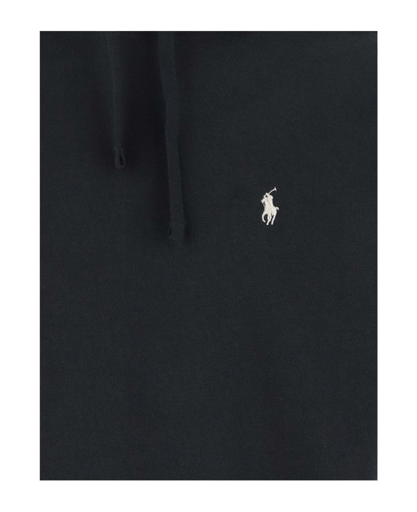 Ralph Lauren Cotton Hoodie With Logo - BLACK