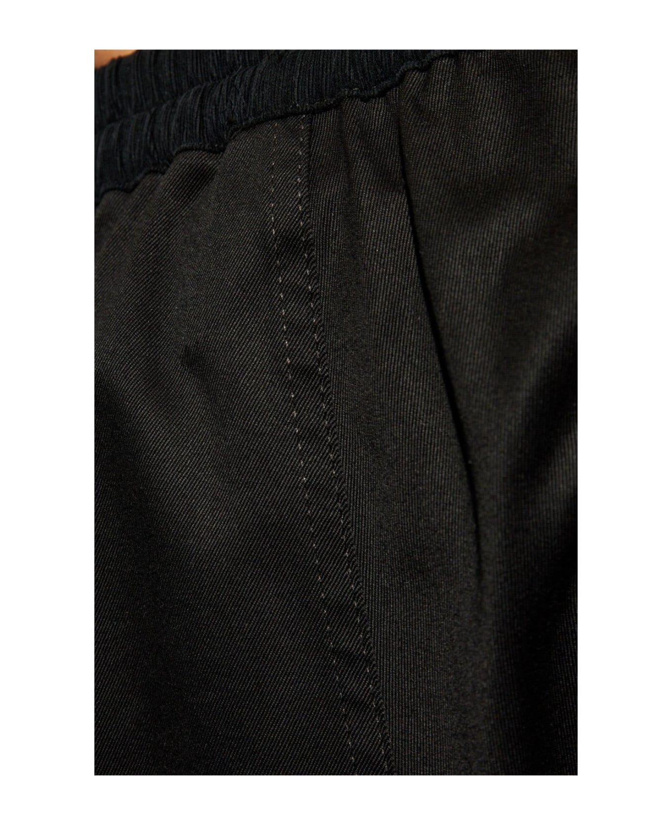Maison Margiela Pleated Loose-fit Cropped Pants - Black