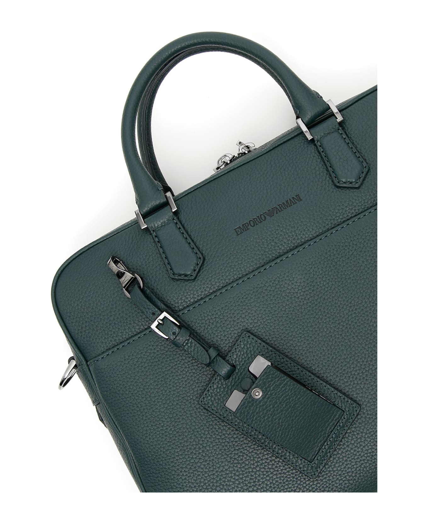Emporio Armani Briefcase - BOTTLE GREEN|Verde