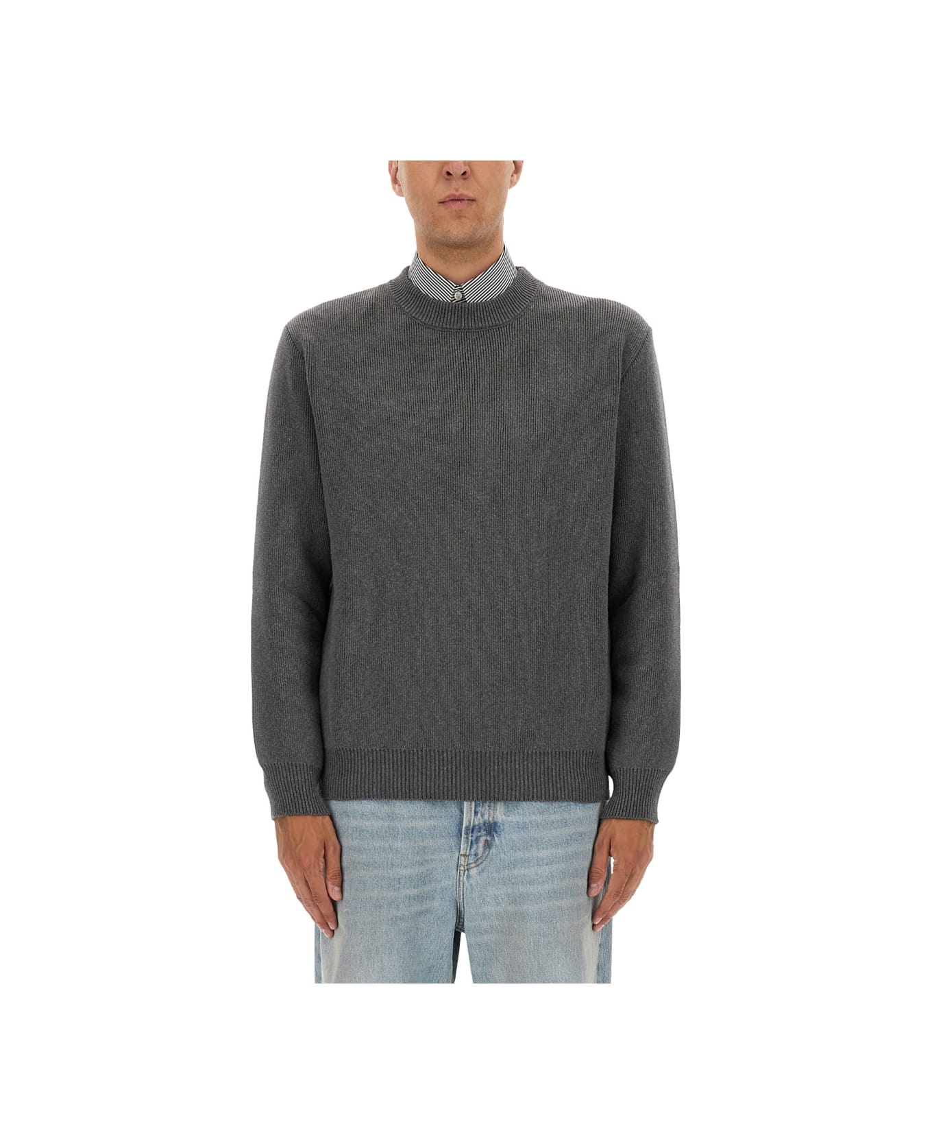 Golden Goose Sweater With Writing On The Back - GREY