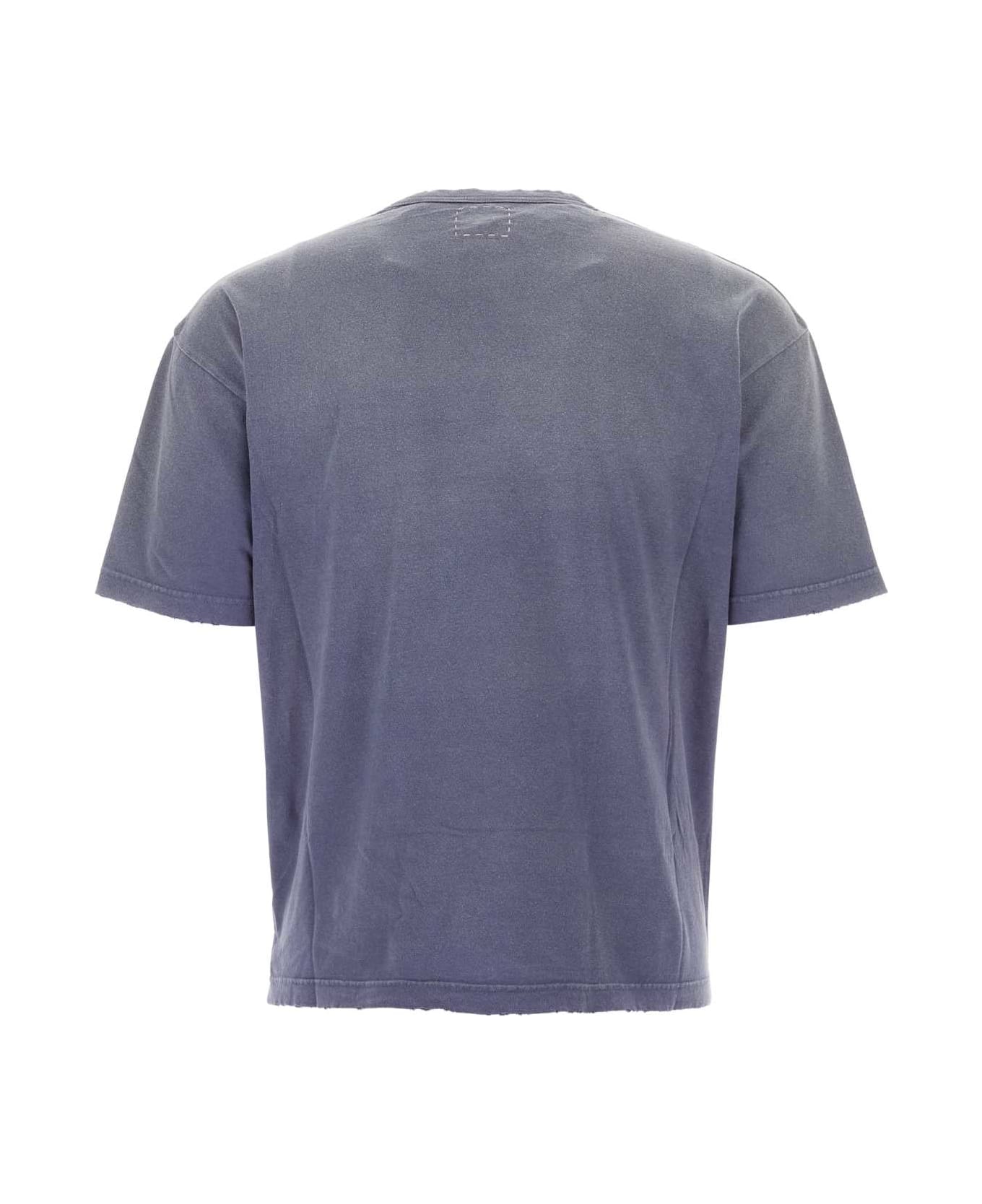 Visvim Purple Cotton Jumbo T-shirt - NAVY