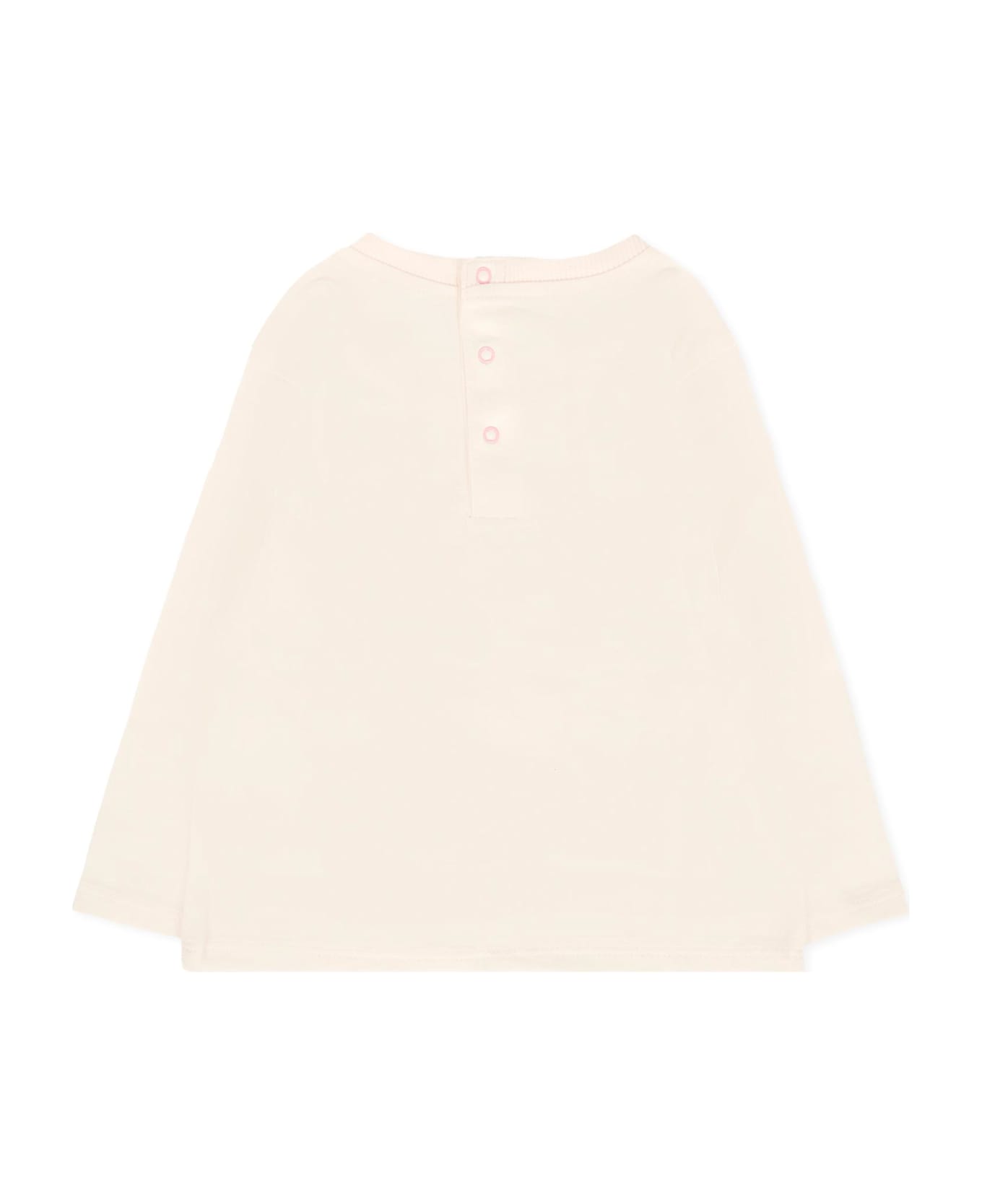 Billieblush Ivory T-shirt For Baby Girl With Sheep - Ivory