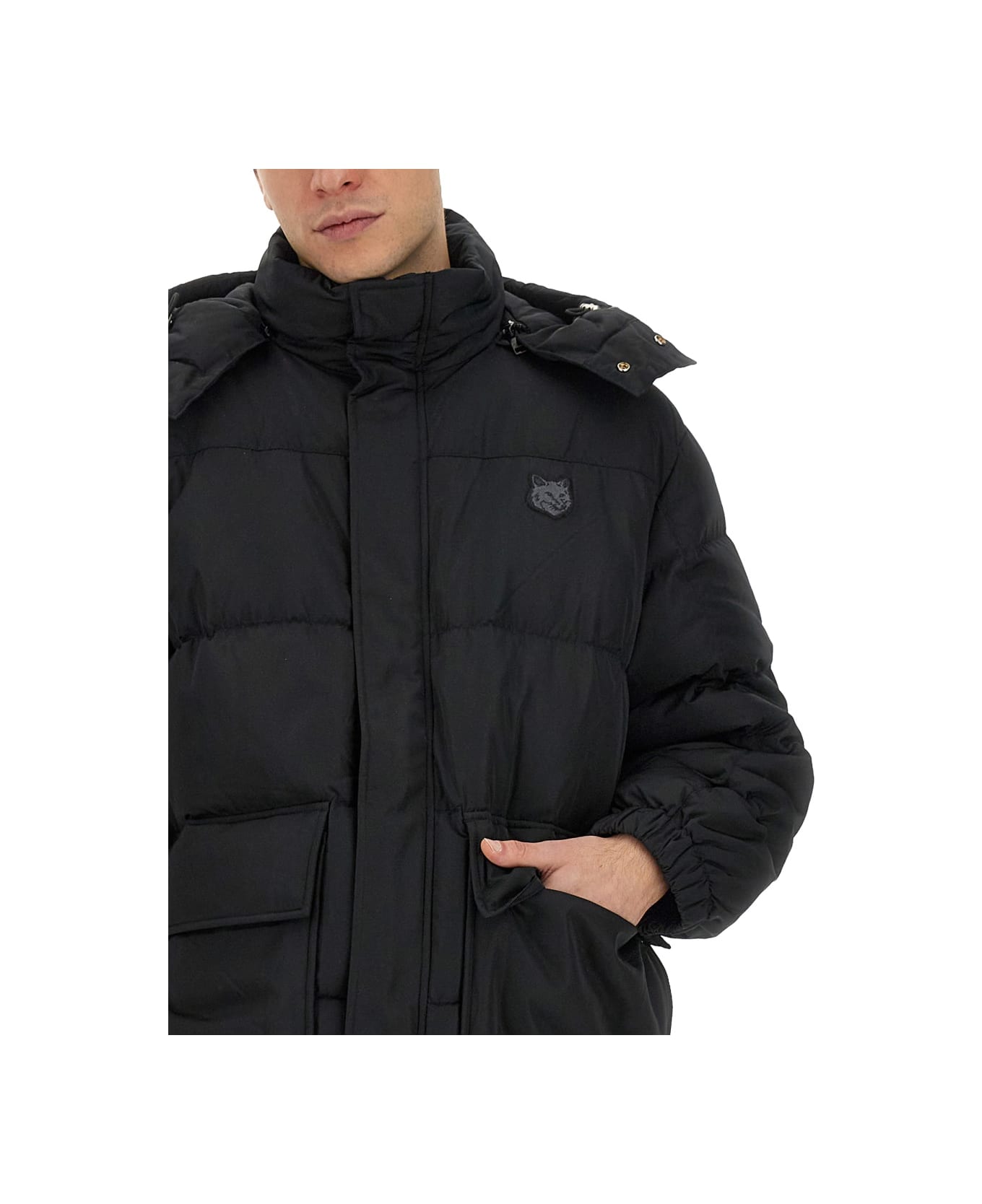 Maison Kitsuné Jacket With Logo - BLACK