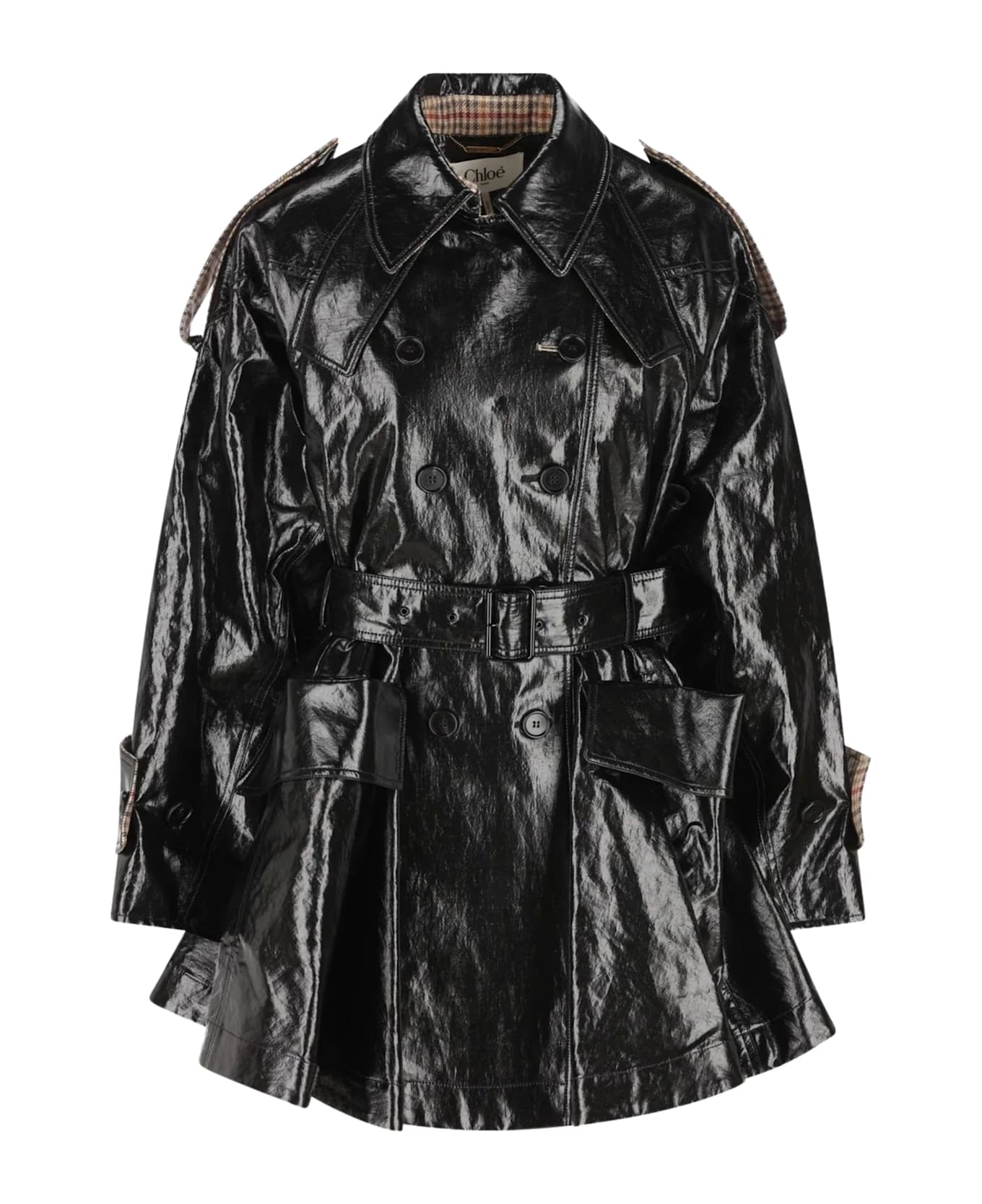 Chloé Short Double-breasted Riding Coat - Black