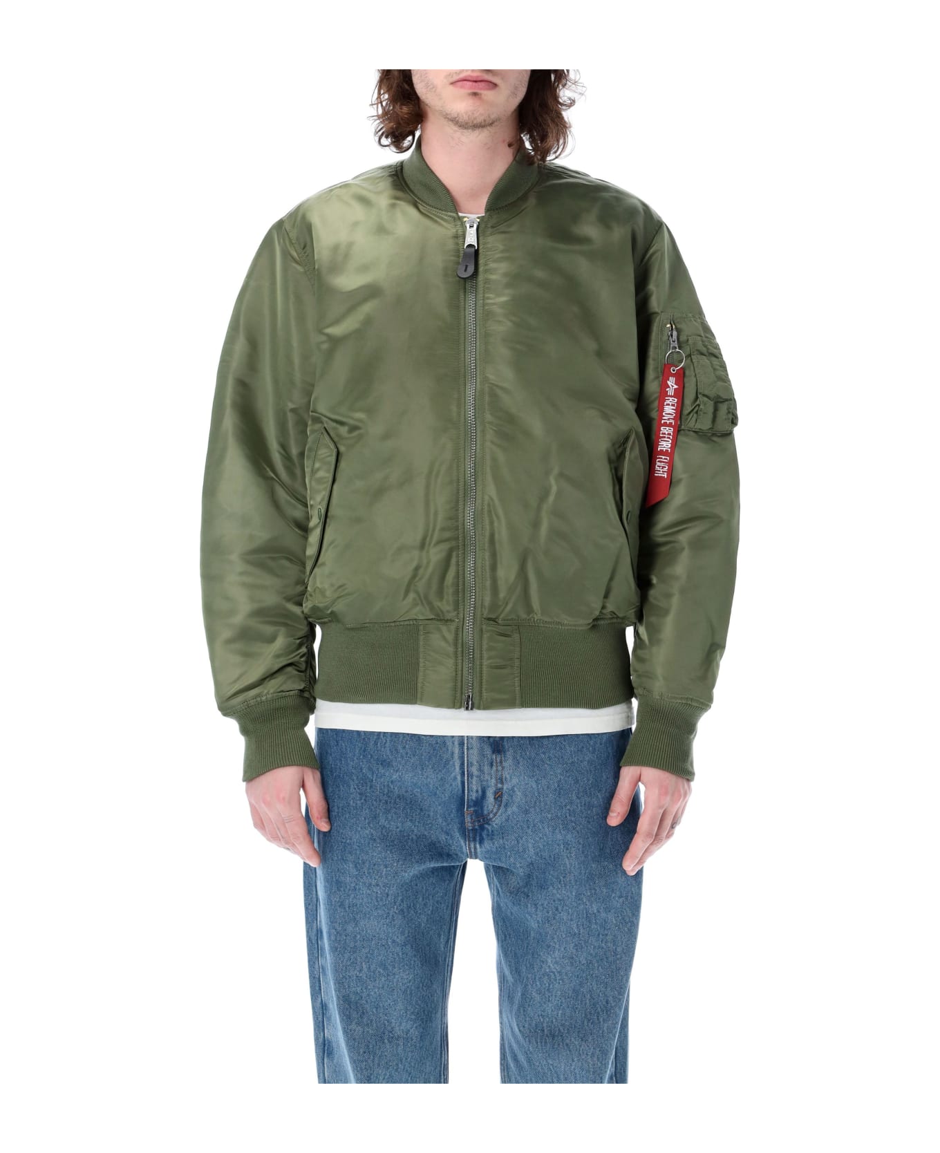 Alpha Industries Ma-1 Reversible Bomber - SAGE GREEN ブレザー