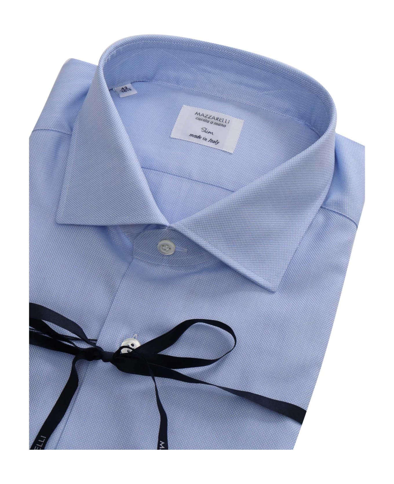 Mazzarelli Slim Fit Oxford Shirt - LIGHT BLUE