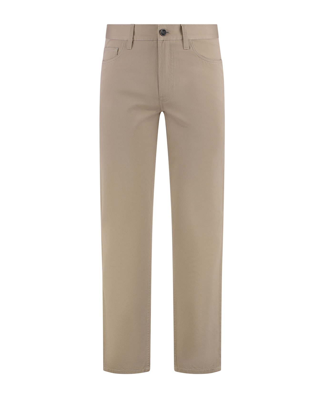 Zegna Cotton-silk Trousers - Beige