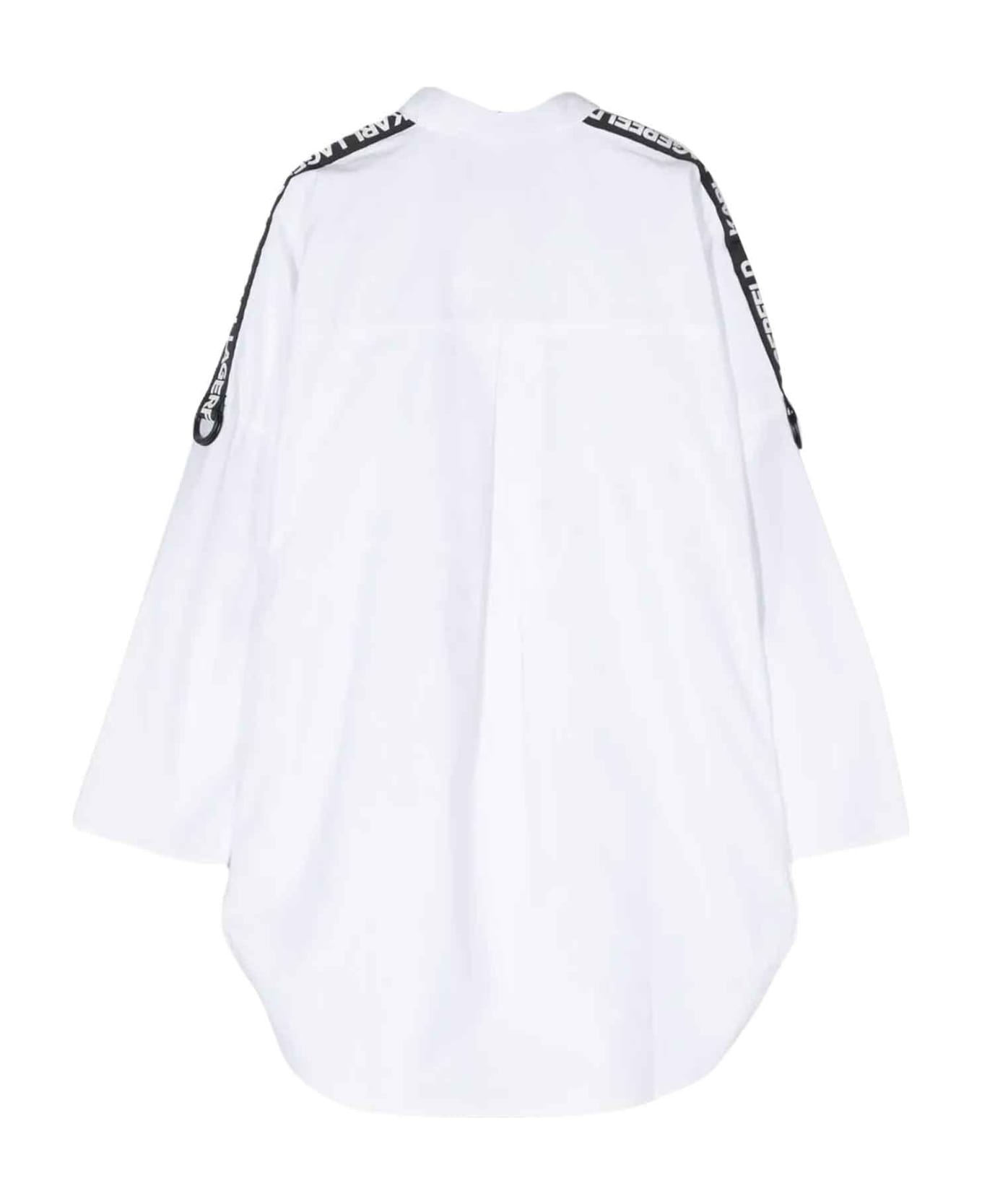 Karl Lagerfeld Kids White Dress Girl - Bianco