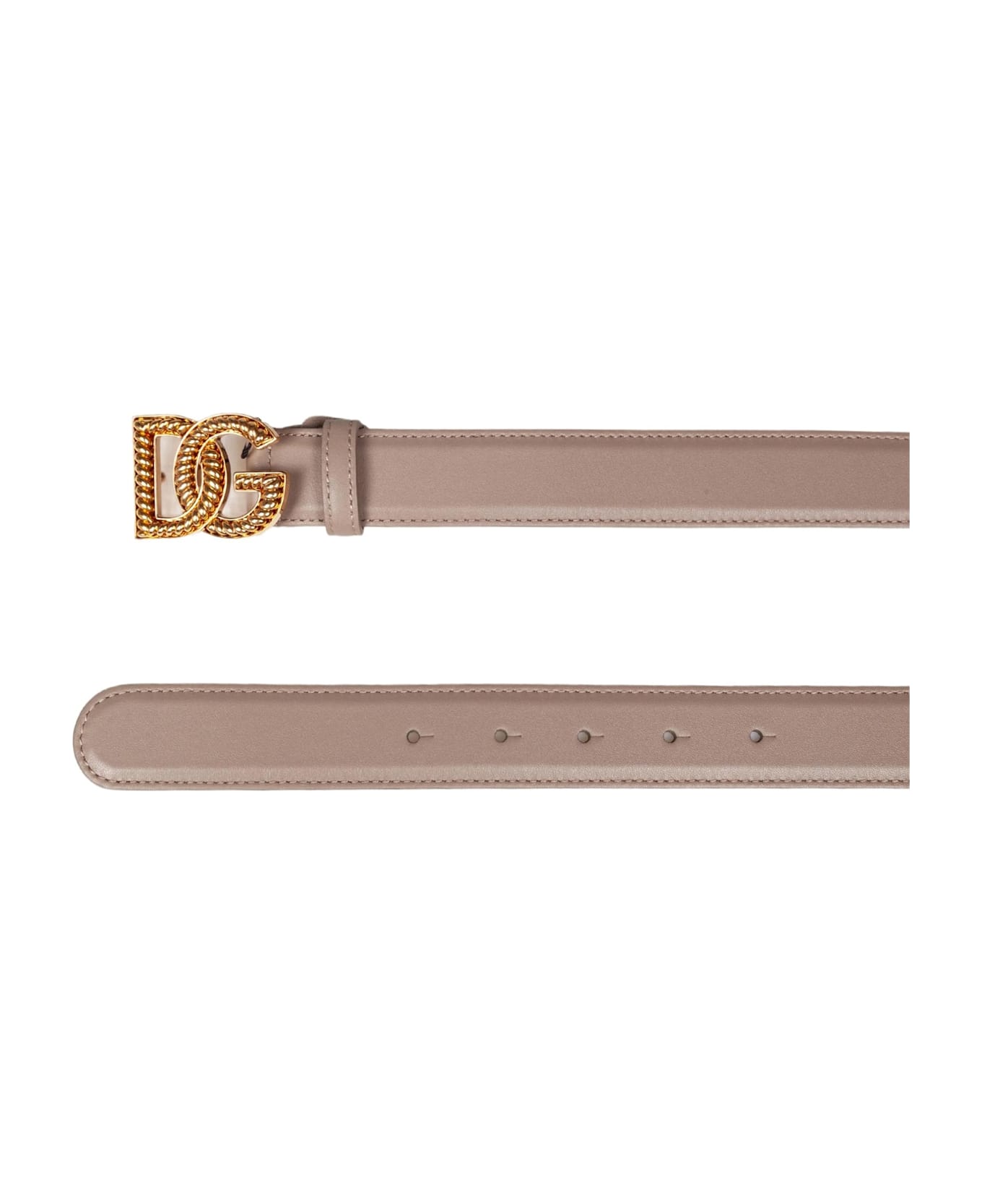 Dolce 
Gabbana Taupe Plonge Leather Belt - Taupe