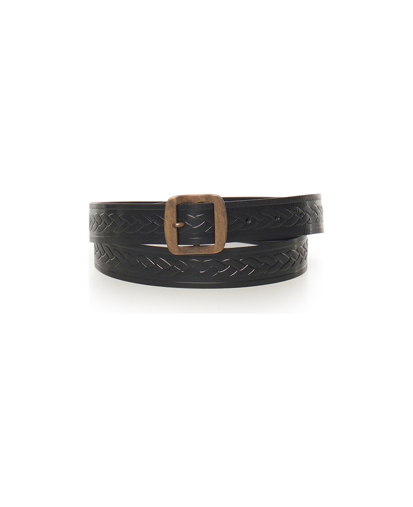 Dsquared2 Braided Leather Belt - Black
