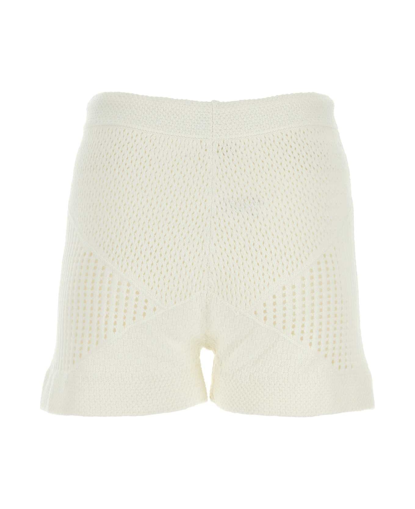Zimmermann Ivory Crochet Shorts - White