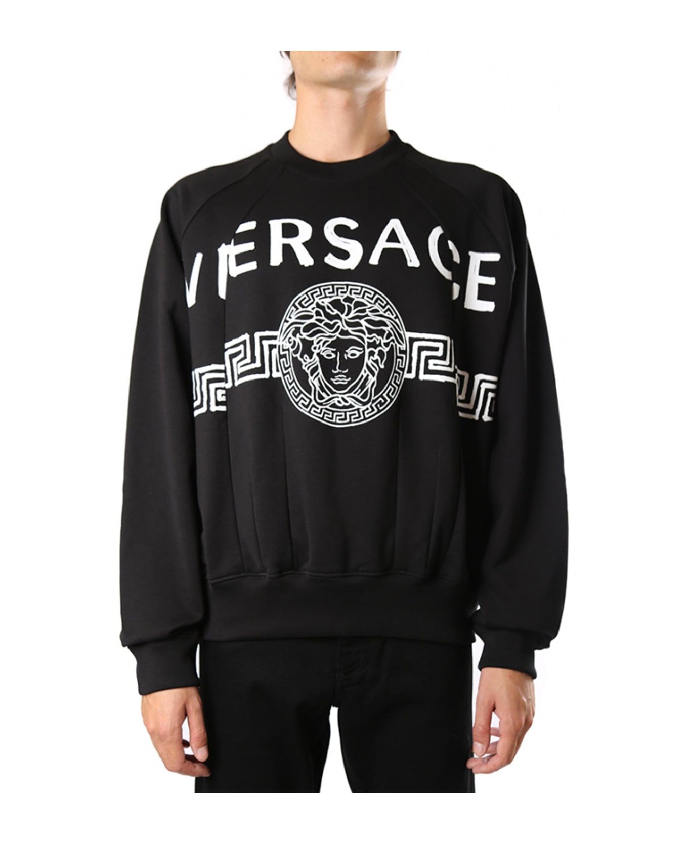Versace Logo Sweartshirt - Black